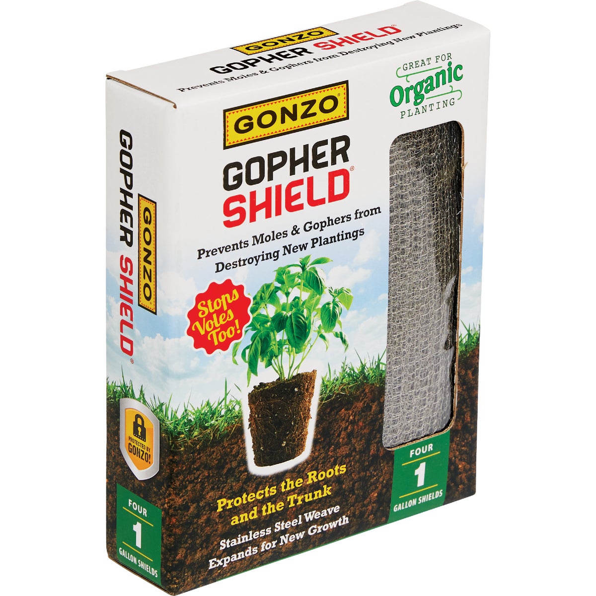 Gonzo Gopher Shield 1 Gal. Stainless Steel Weave Plant Protector (4-Pack)