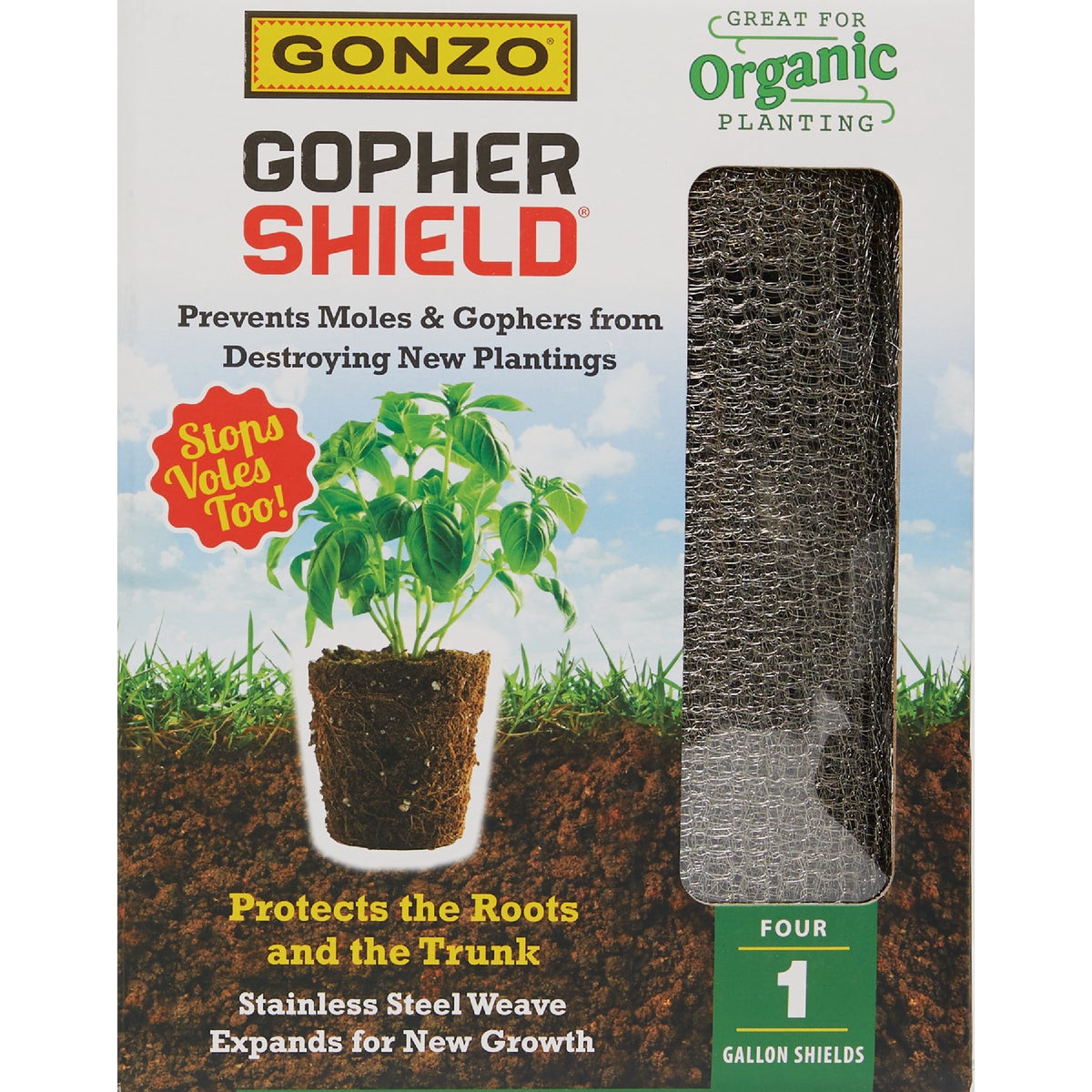Gonzo Gopher Shield 1 Gal. Stainless Steel Weave Plant Protector (4-Pack) Image 2