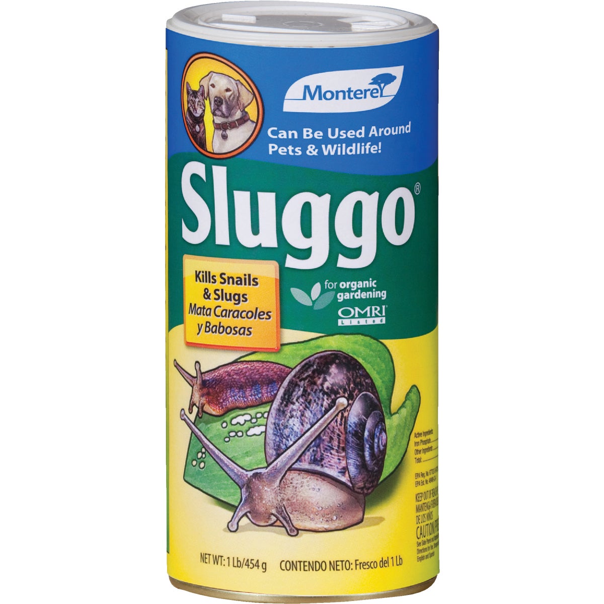 Monterey Sluggo 1 Lb. Ready To Use Granules Organic Slug & Snail Killer