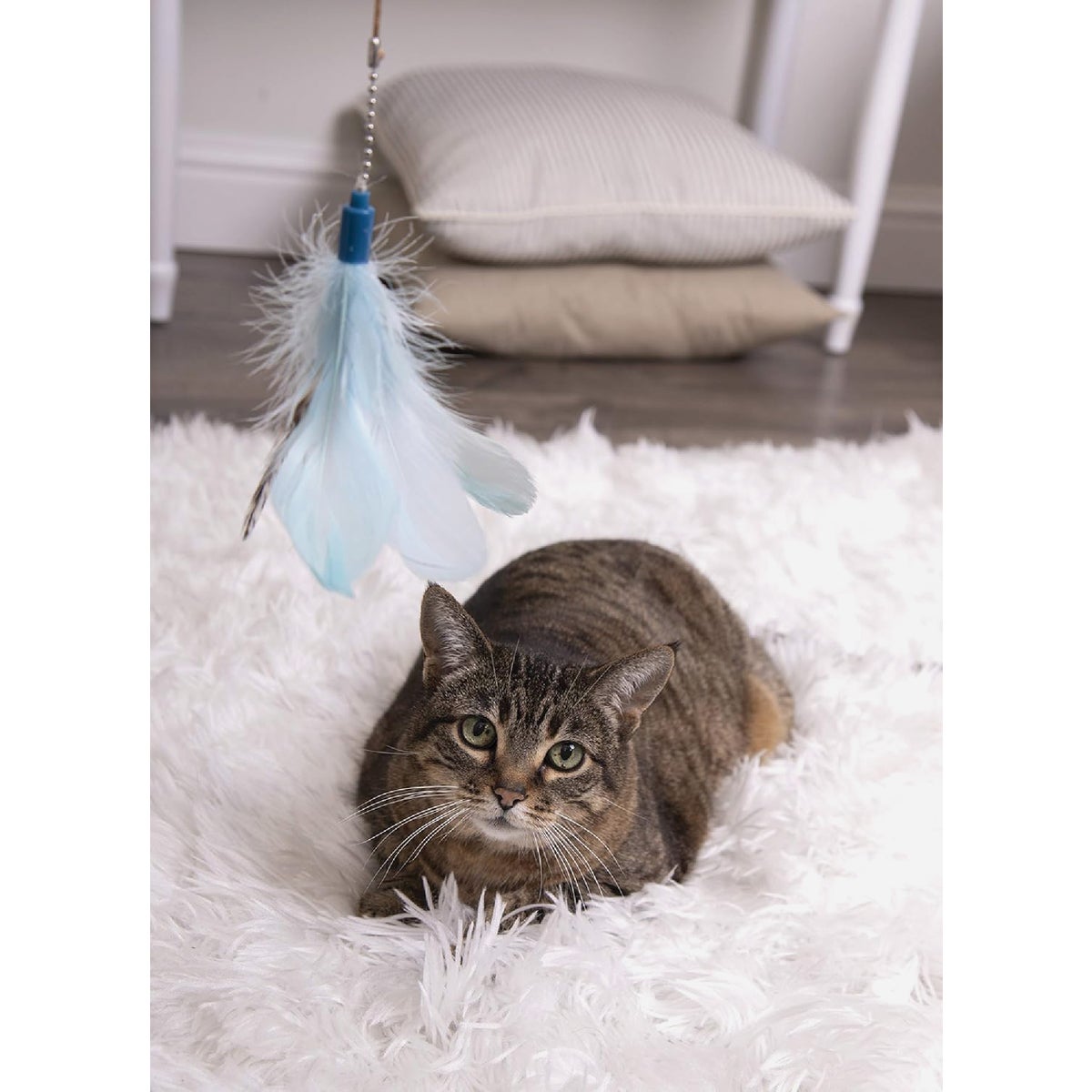 SmartyKat Frisky Flyer Extendable Feather Wand Cat Toy Image 3