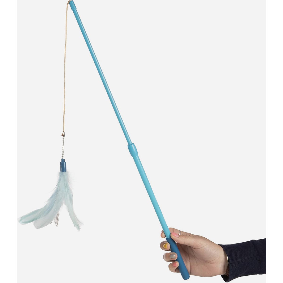 SmartyKat Frisky Flyer Extendable Feather Wand Cat Toy Image 2