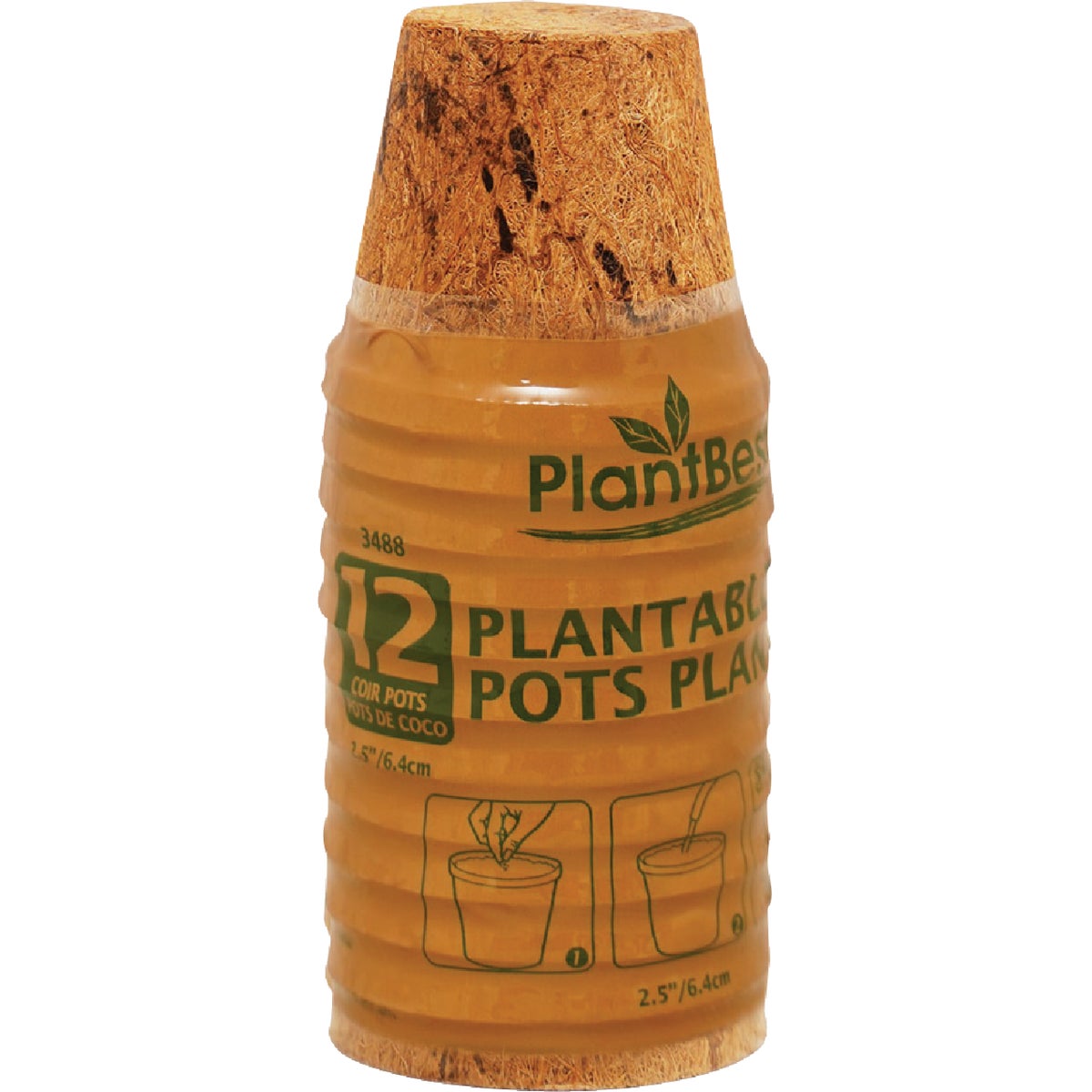 PlantBest 2.5 In. Coconut Coir Plantable Pot (12-Pack)
