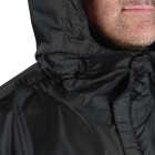 Berne Coastline Men's Large Black Lightweight Hooded Rain Jacket Image 5