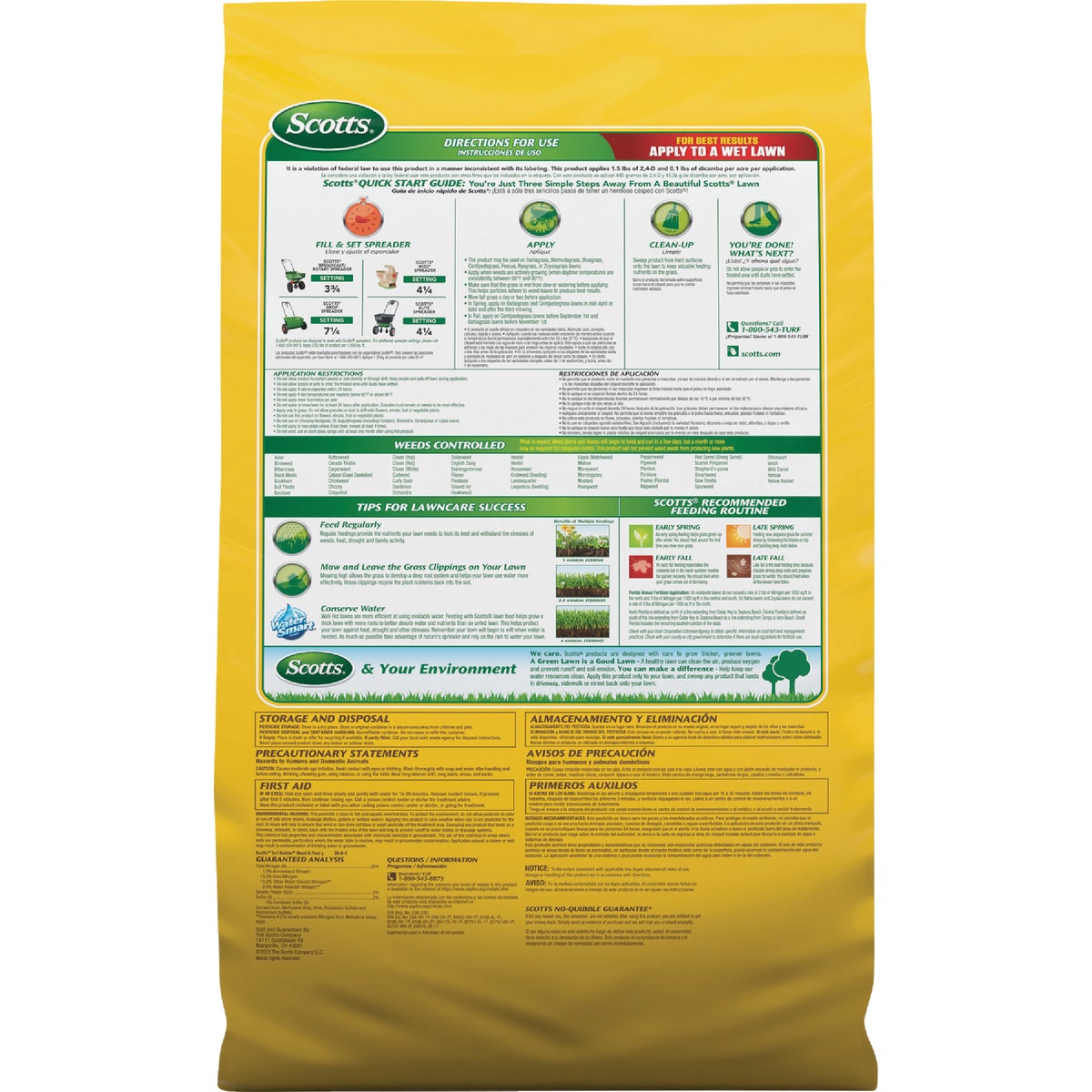 Scotts Turf Builder Weed & Feed 35.7 Lb. 12,000 Sq. Ft. Weed Killer Plus Lawn Fertilizer Image 5