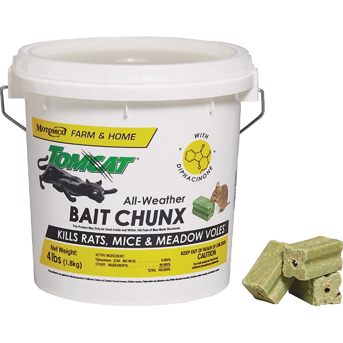 Tomcat 4 Lb. All-Weather Rats, Mice, & Meadow Voles Bait Chunx