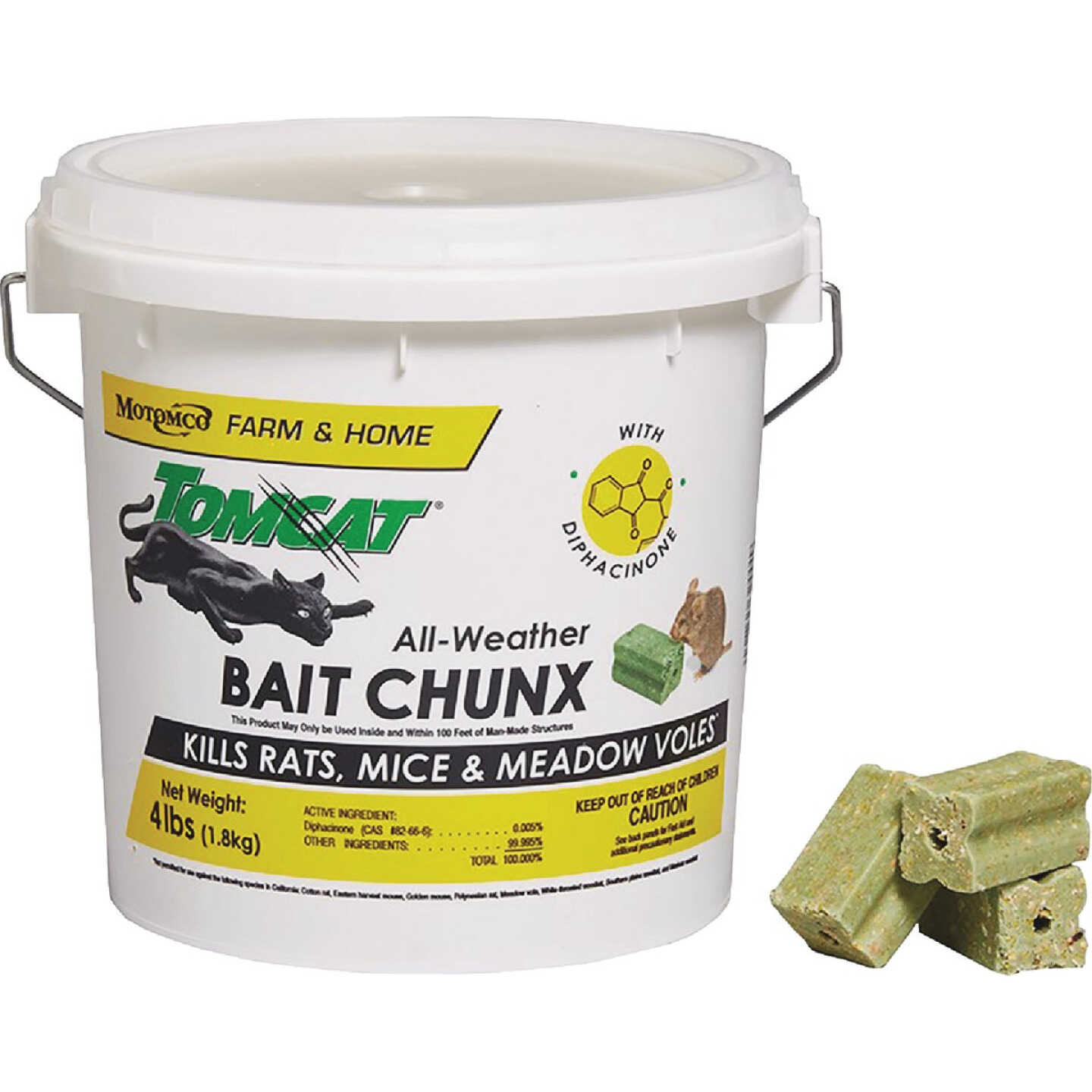 Tomcat 4 Lb. All-Weather Rats, Mice, & Meadow Voles Bait Chunx Image 1