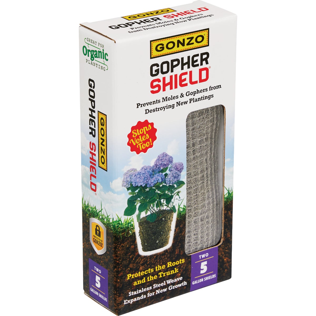 Gonzo Gopher Shield 5 Gal. Stainless Steel Weave Plant Protector (2-Pack)