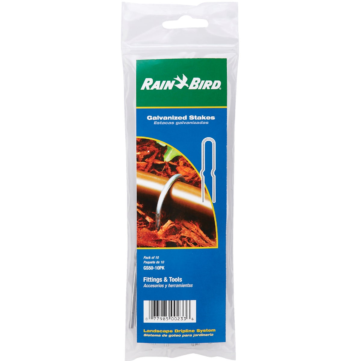 Rain Bird 1/2 In. Tubing Galvanized Steel Stake (10-Pack) Image 2