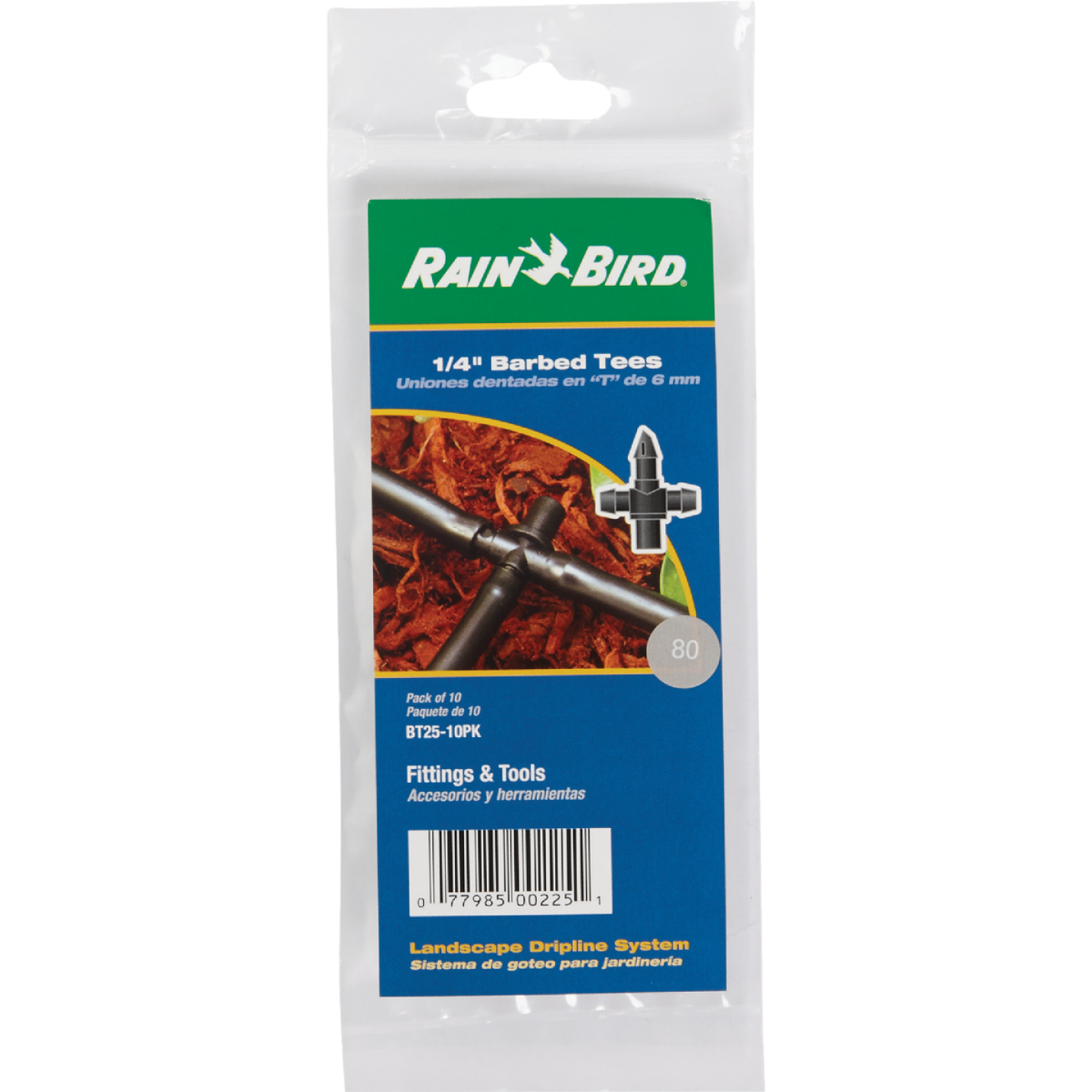 Rain Bird 1/4 In. Barb x 1/4 In. Barb Tee (10-Pack) Image 1