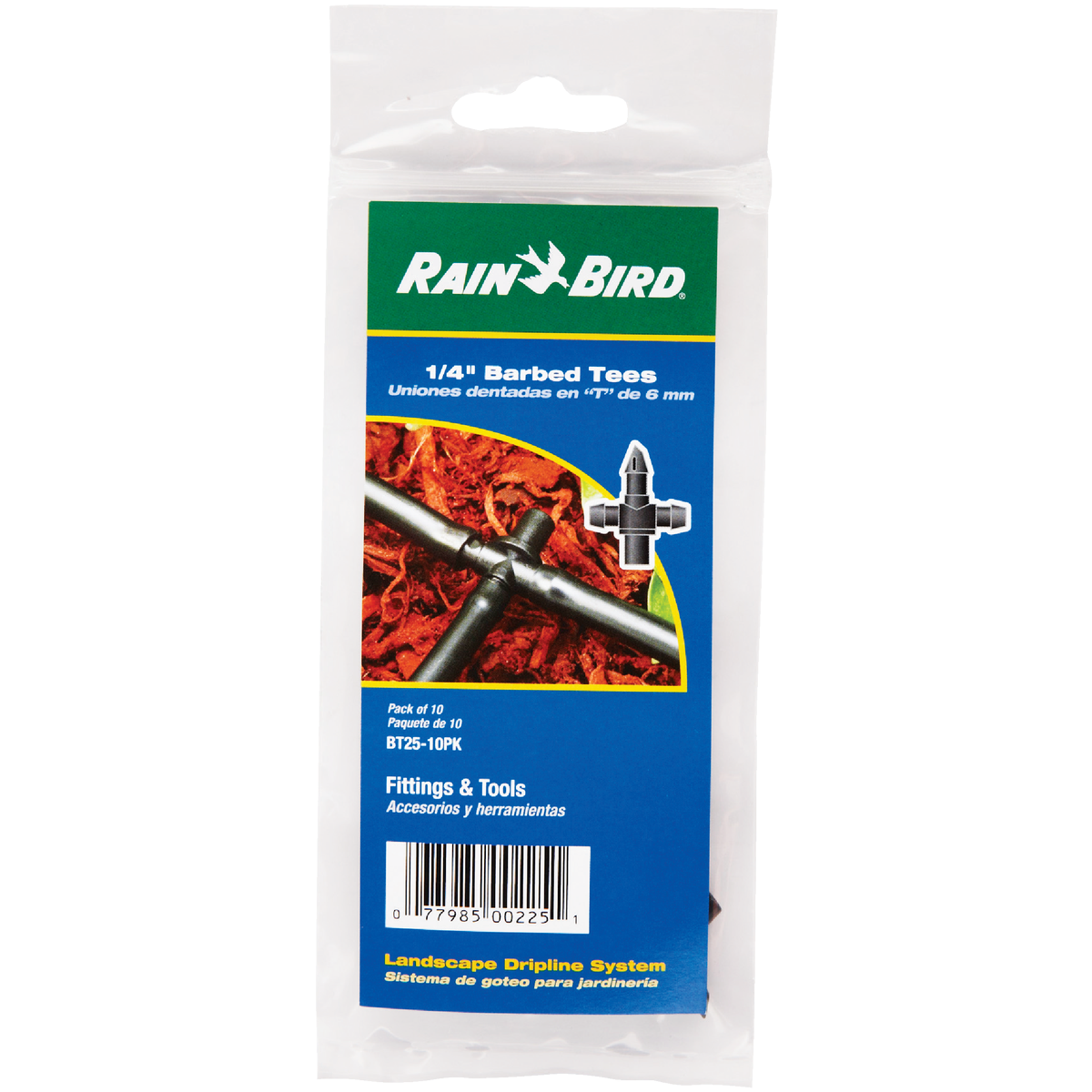 Rain Bird 1/4 In. Barb x 1/4 In. Barb Tee (10-Pack) Image 2