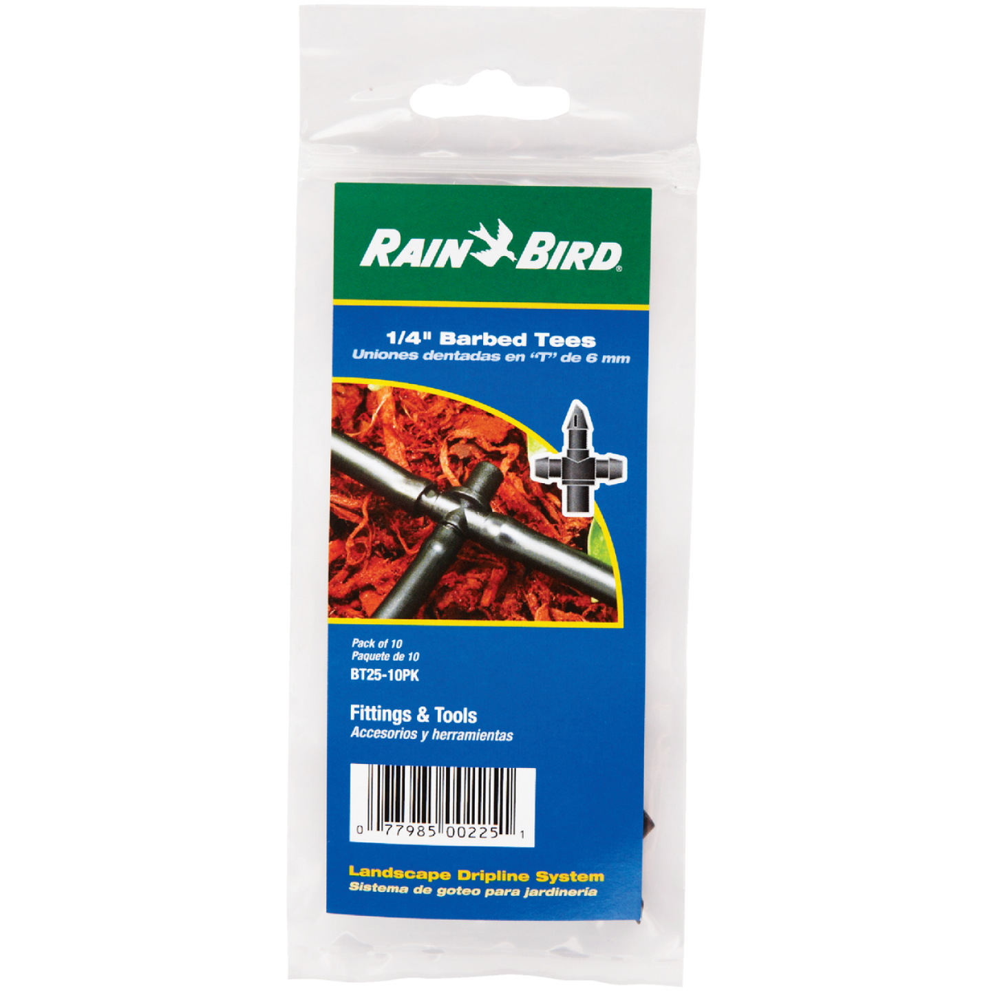 Rain Bird 1/4 In. Barb x 1/4 In. Barb Tee (10-Pack) Image 2