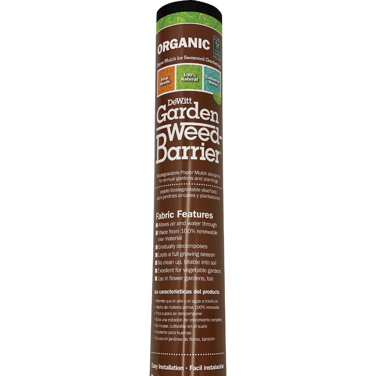 DeWitt Weed Barrier 3 Ft. W. x 40 Ft. L. Biodegradable Paper Mulch Garden Fabric Image 2