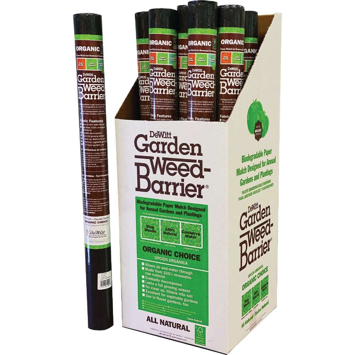 DeWitt Weed Barrier 3 Ft. W. x 40 Ft. L. Biodegradable Paper Mulch Garden Fabric Image 3