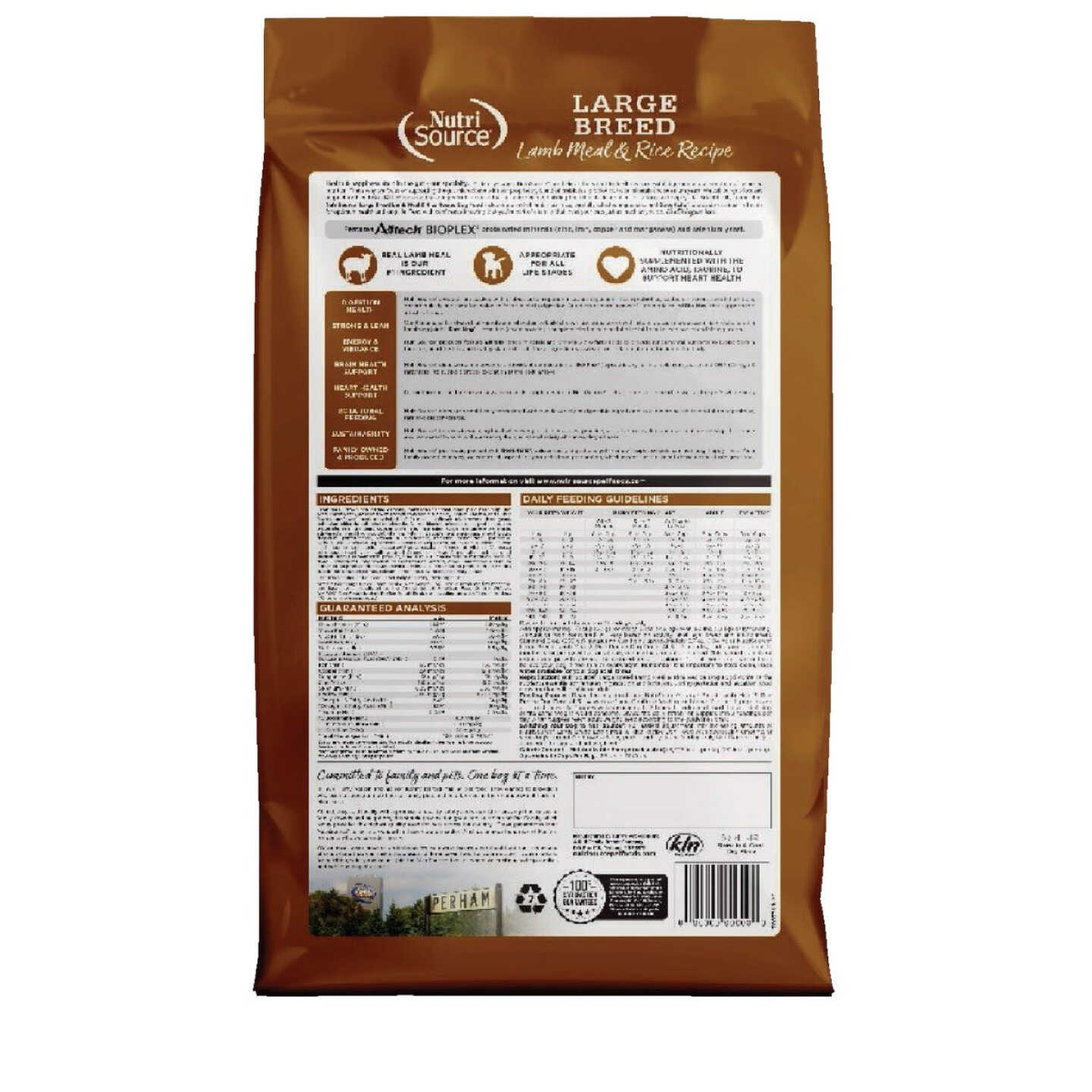 NutriSource 26 Lb. Lamb & Rice Recipe Large Breed Dog Food Image 7