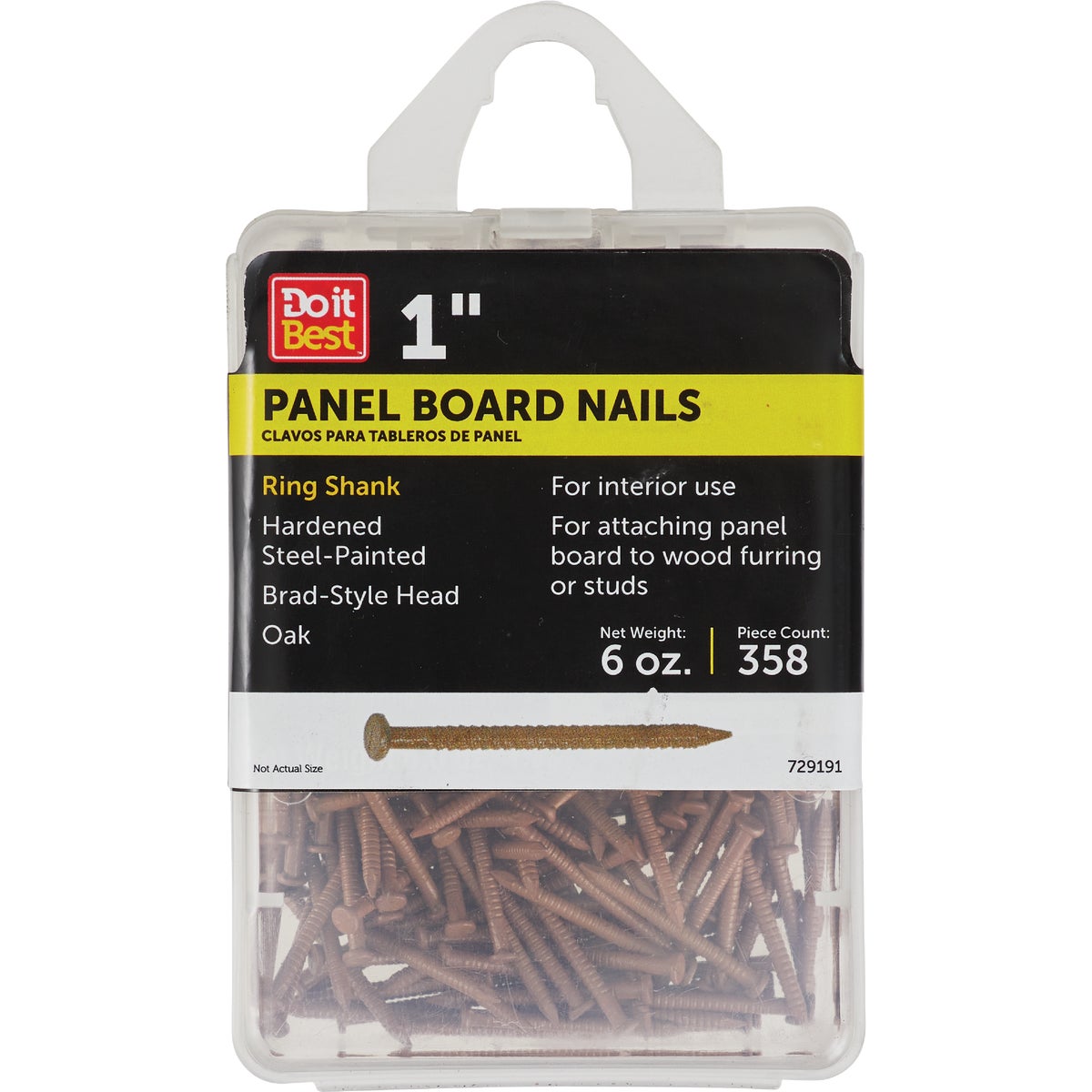 Do it 1 In. 16-1/2 ga Oak Ring Shank Paneling Nails (358-Count) 