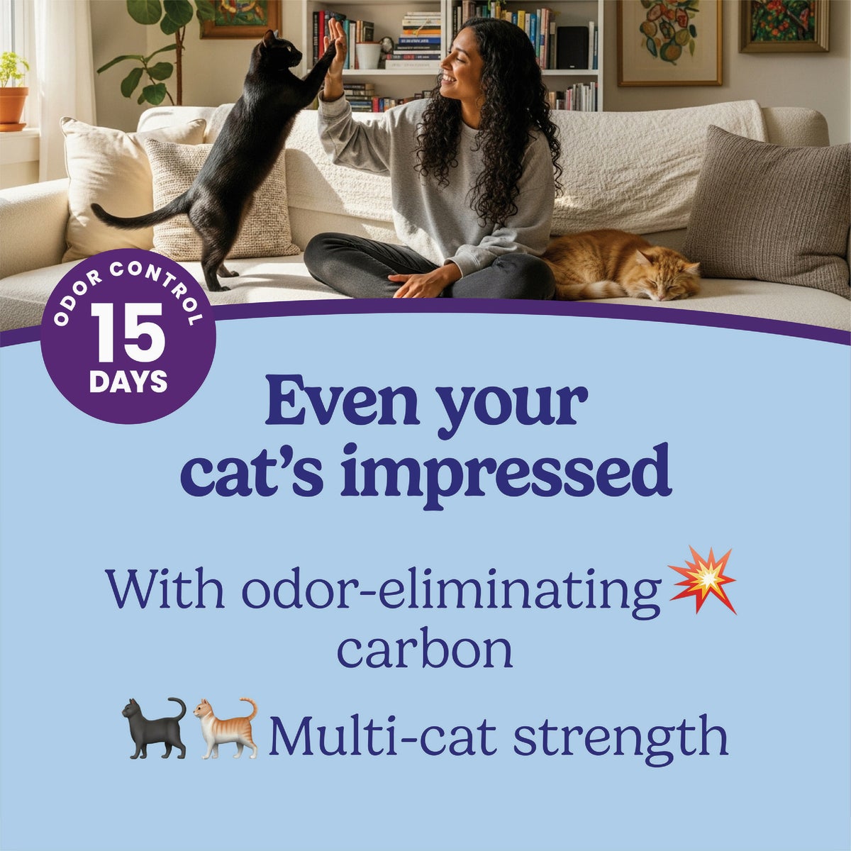 Fresh Step Odor Shield 14 Lb. Multi Cat Clumping Litter with Febreze Freshness Image 3