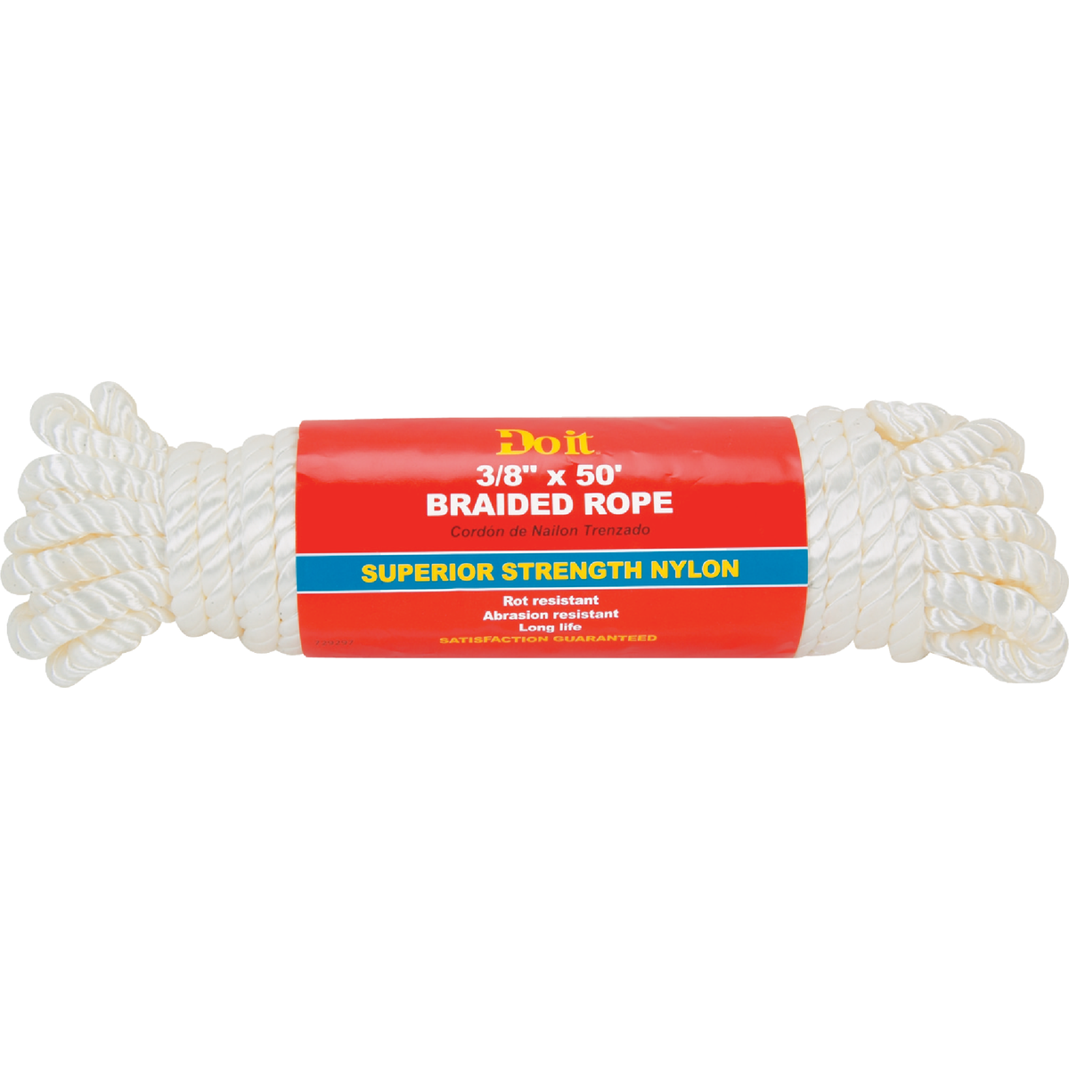 Do it Best 3/8 In. x 50 Ft. White Twisted Nylon Packaged Rope Image 2
