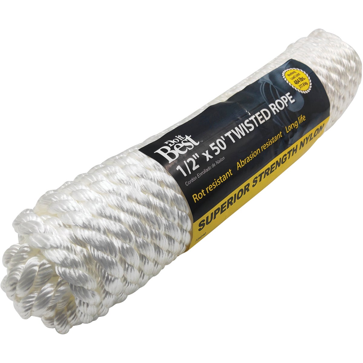 Do it Best 1/2 In. x 50 Ft. White Twisted Nylon Packaged Rope Image 2
