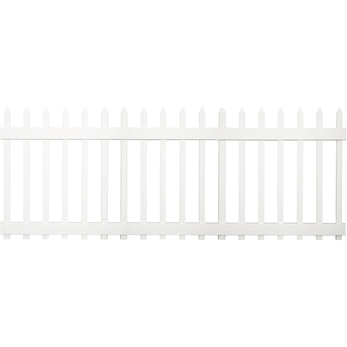 4 Ft. H. x 8 Ft. L. Spaced White Vinyl Picket Fence