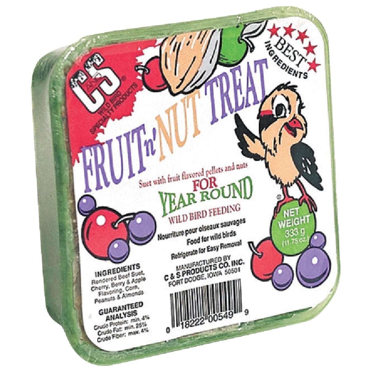 C&S 11.75 Oz. Fruit n' Nut Treat Suet
