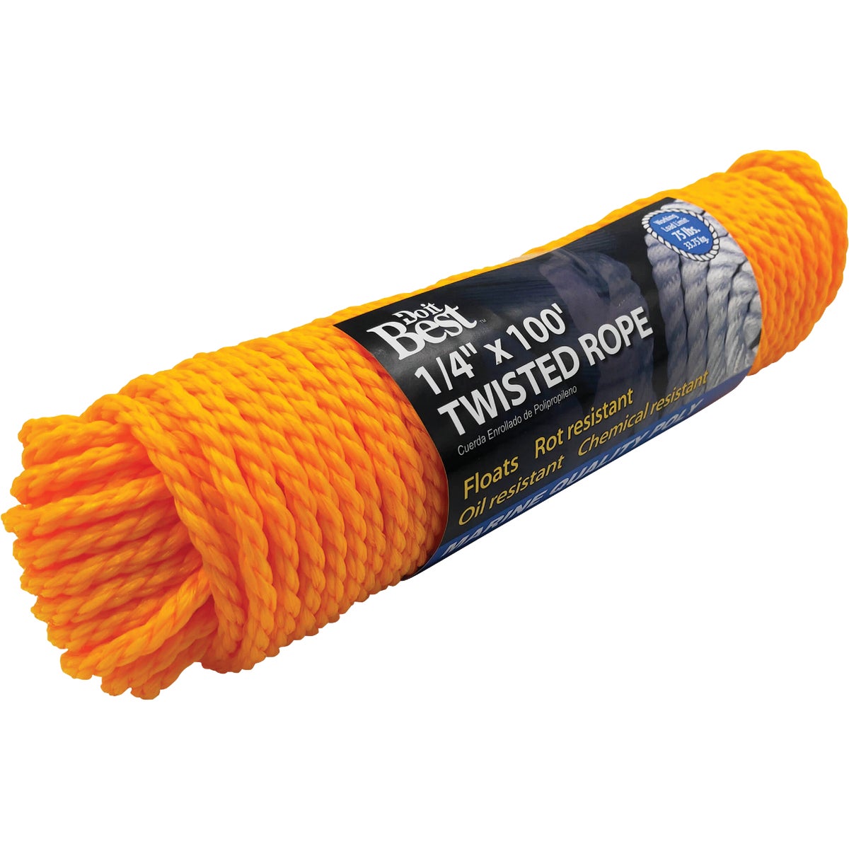 Do it Best 1/4 In. x 100 Ft. Yellow Twisted Polypropylene Packaged Rope Image 2