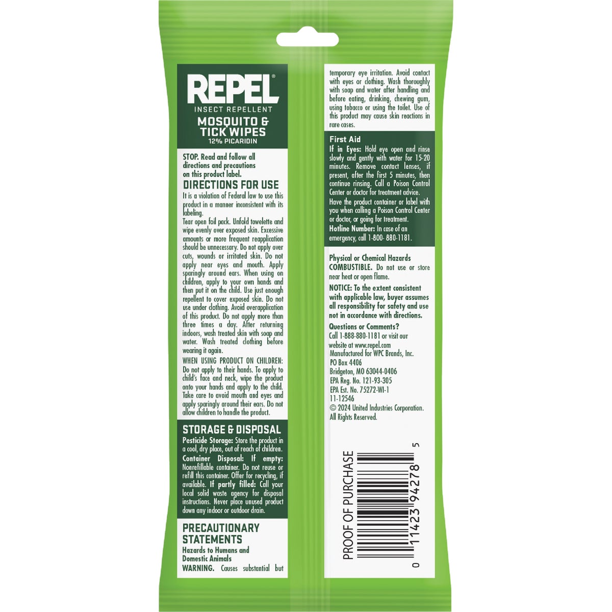 Repel Mosquito & Tick Repellent Wipes (15-Pack) Image 7