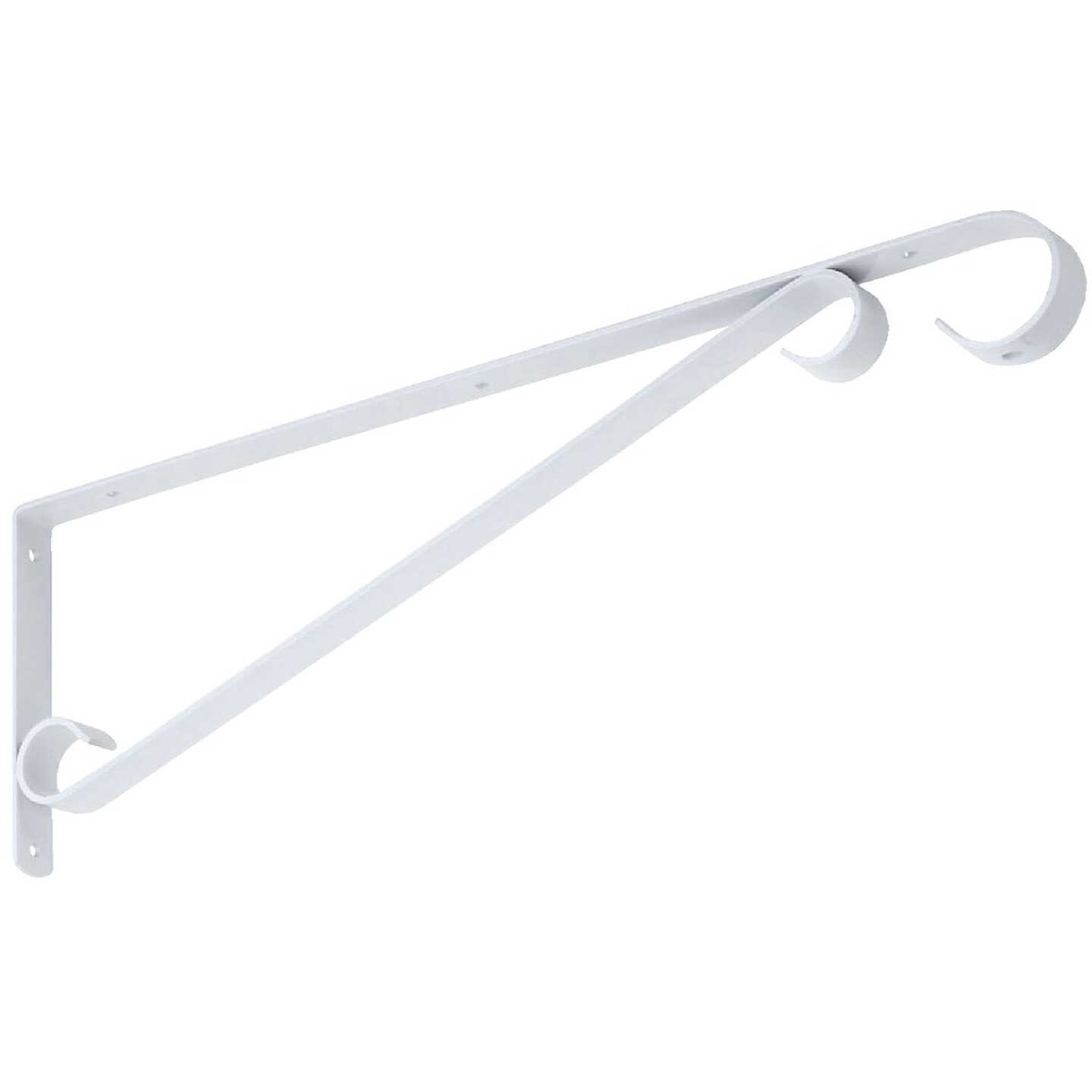 National Hardware 15 In. White Steel Hanging Plant Bracket Image 1