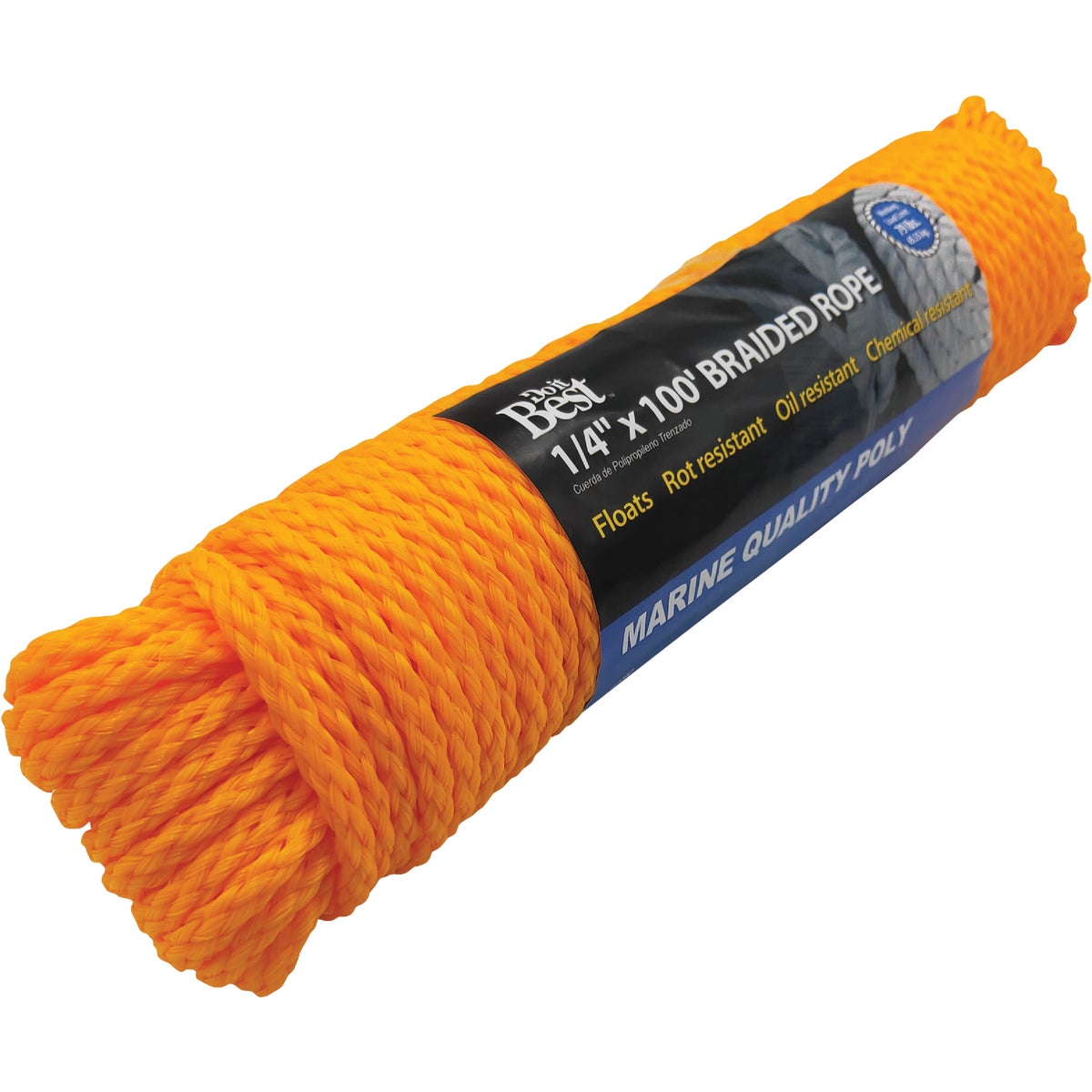 Do it Best 1/4 In. x 100 Ft. Yellow Braided Polypropylene Packaged Rope Image 2