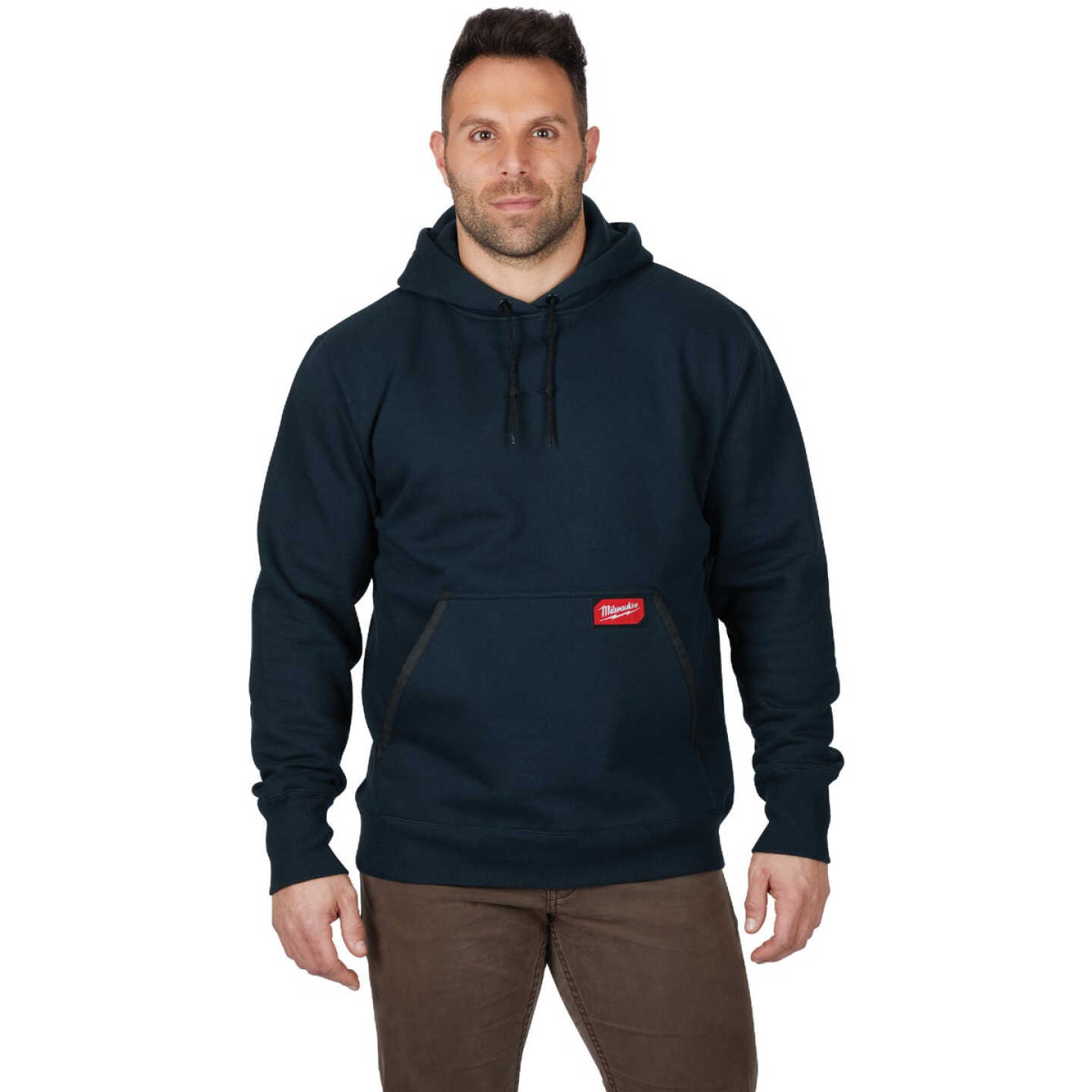 Milwaukee 2XL Navy Blue Heavy-Duty Pullover Hooded Sweatshirt Image 2