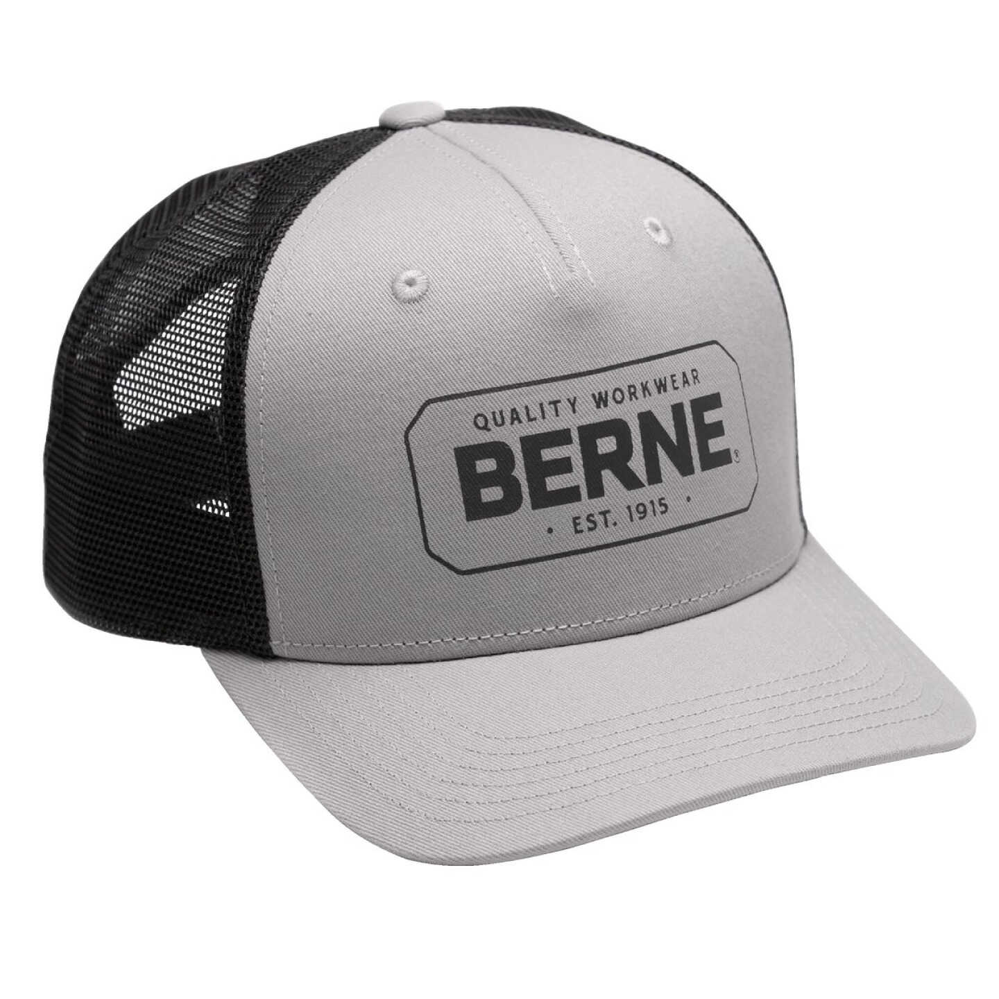 Berne Gray Badge Logo Trucker Cap Image 1