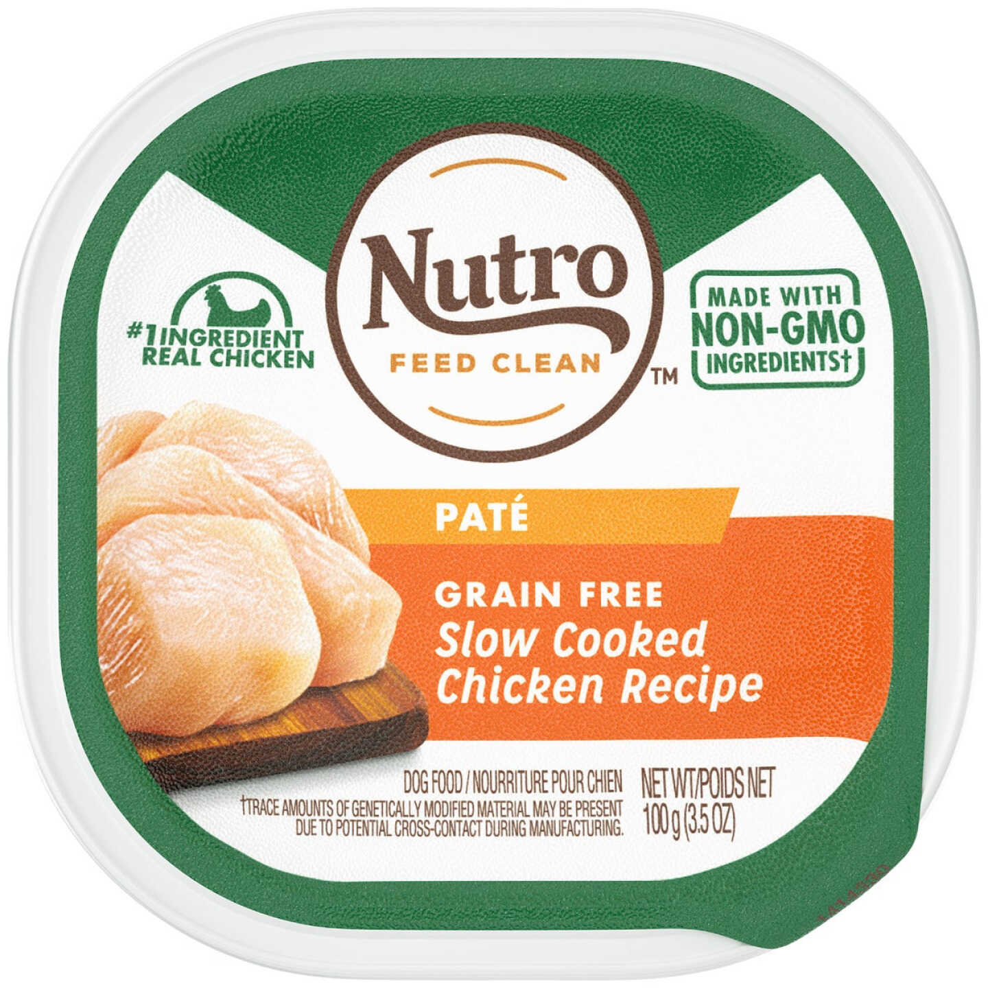 Nutro Grain Free Slow Cooked Chicken Adult Pate Dog Food, 3.5 Oz. Image 1