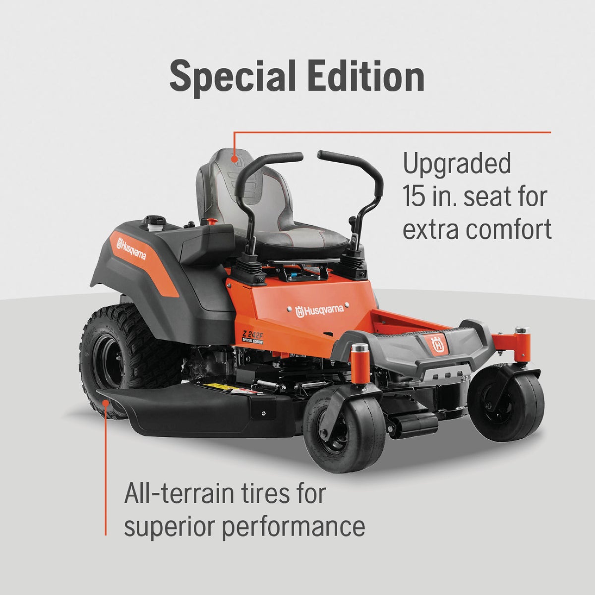 Husqvarna Z242F Special Edition 42 In. 21.5HP V-Twin Zero-Turn Riding Lawn Mower Image 2