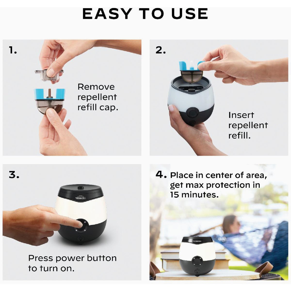 Thermacell 9 Hr. Black Lighted Rechargeable Mosquito Repeller Image 4