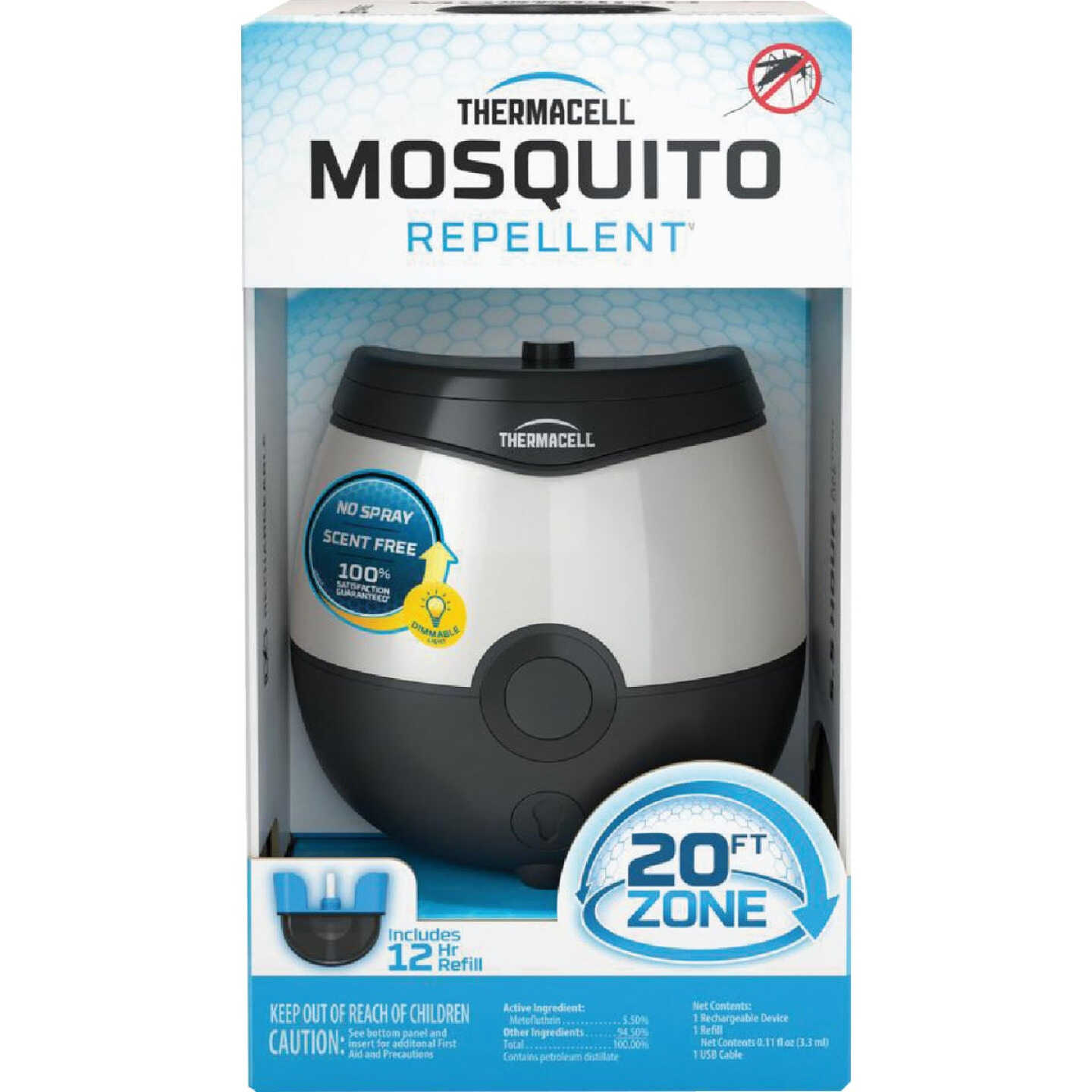 Thermacell 9 Hr. Black Lighted Rechargeable Mosquito Repeller Image 7