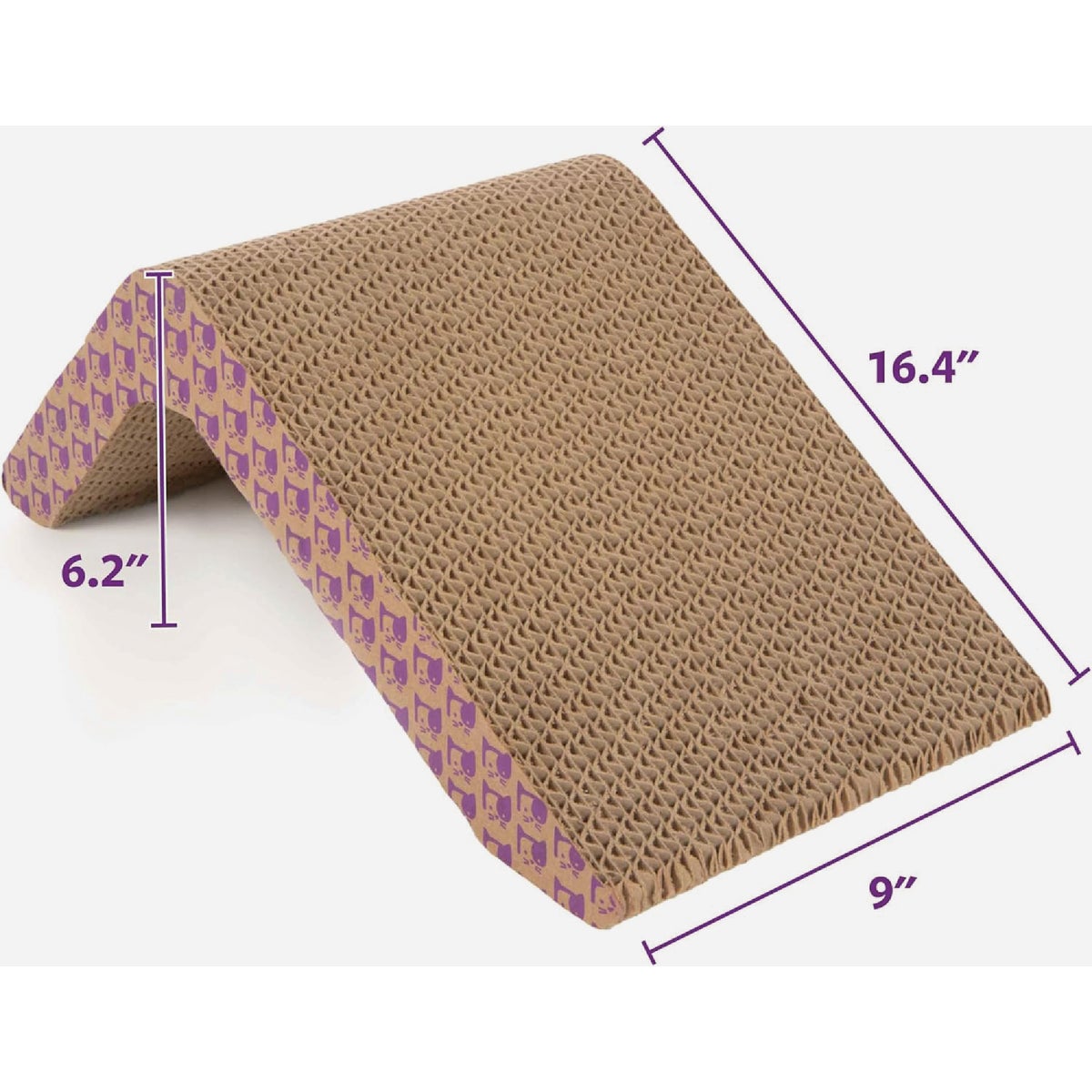 SmartyKat Scratch Ladder Angled Corrugate Cat Scratcher with Catnip Infusion Technology Image 3