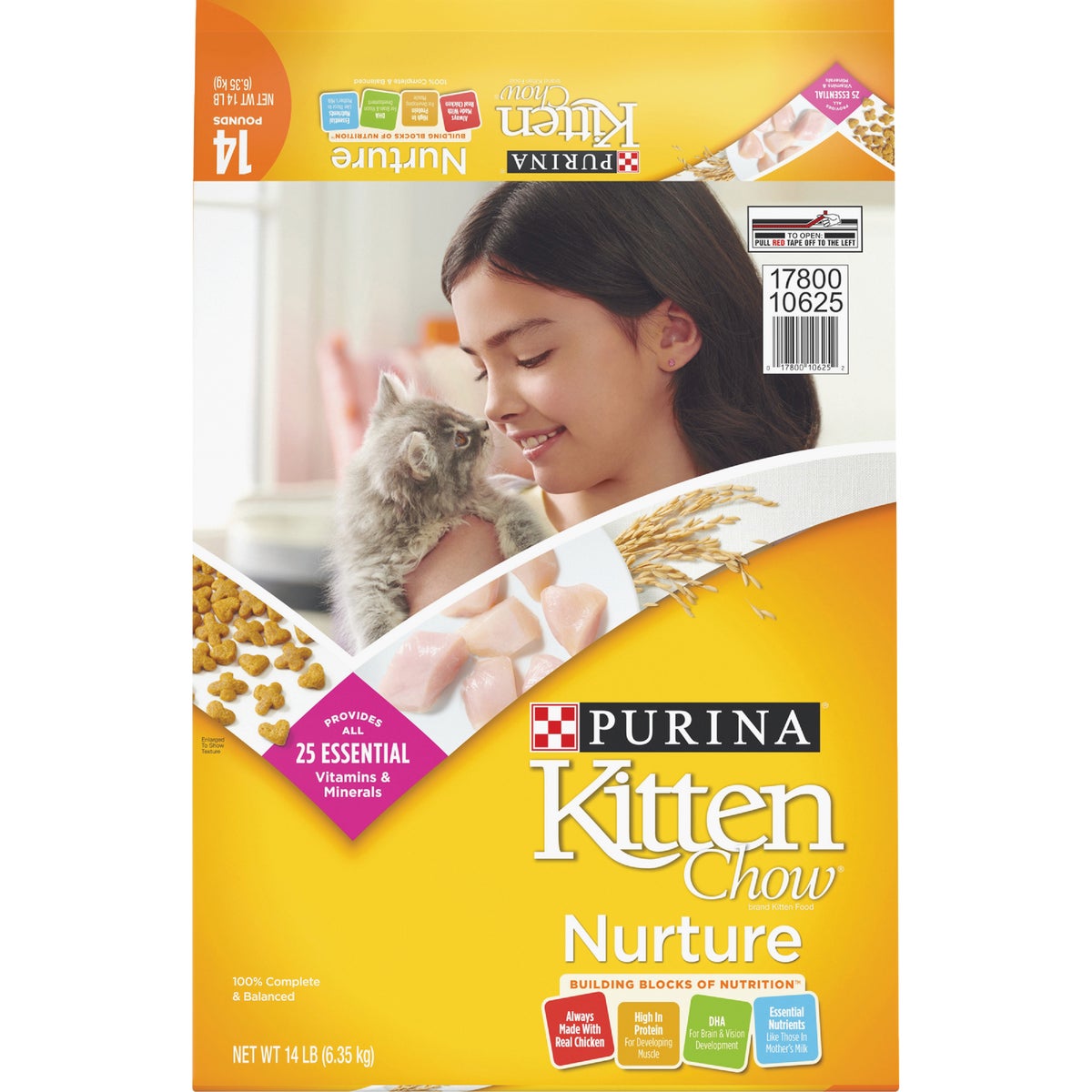 Purina Kitten Chow 14 Lb. Chicken Flavor Dry Kitten Food Image 1