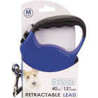 Boss Pet Casual Canine 12 Ft. Blue Medium Belted Retractable Lead Image 2