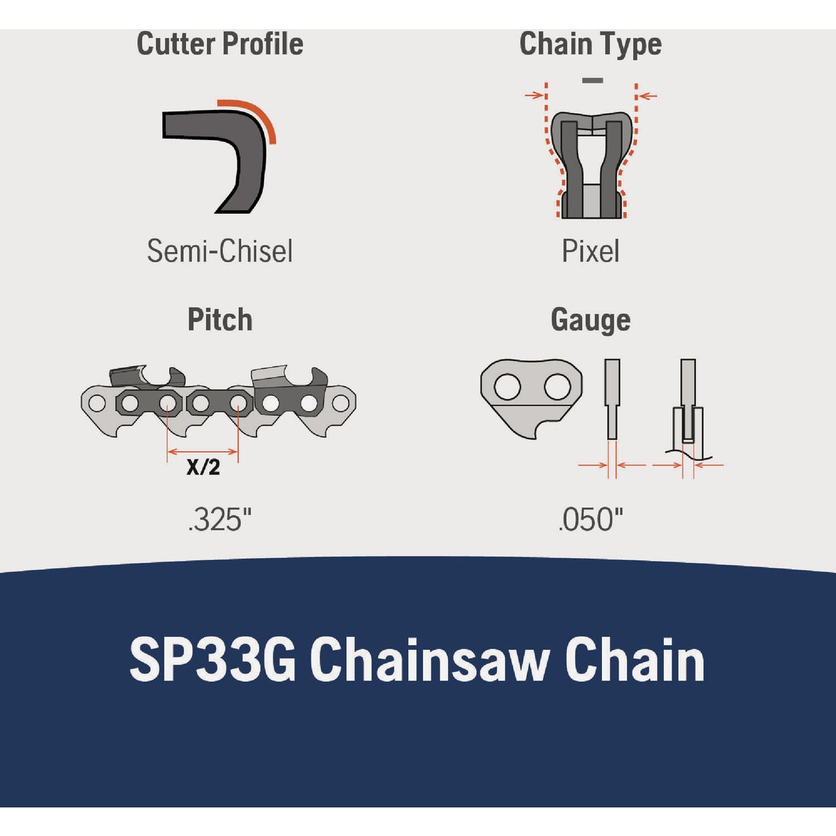 Husqvarna X-Cut 18 In. Pixel Chain Semi-Chisel (CS) Image 3