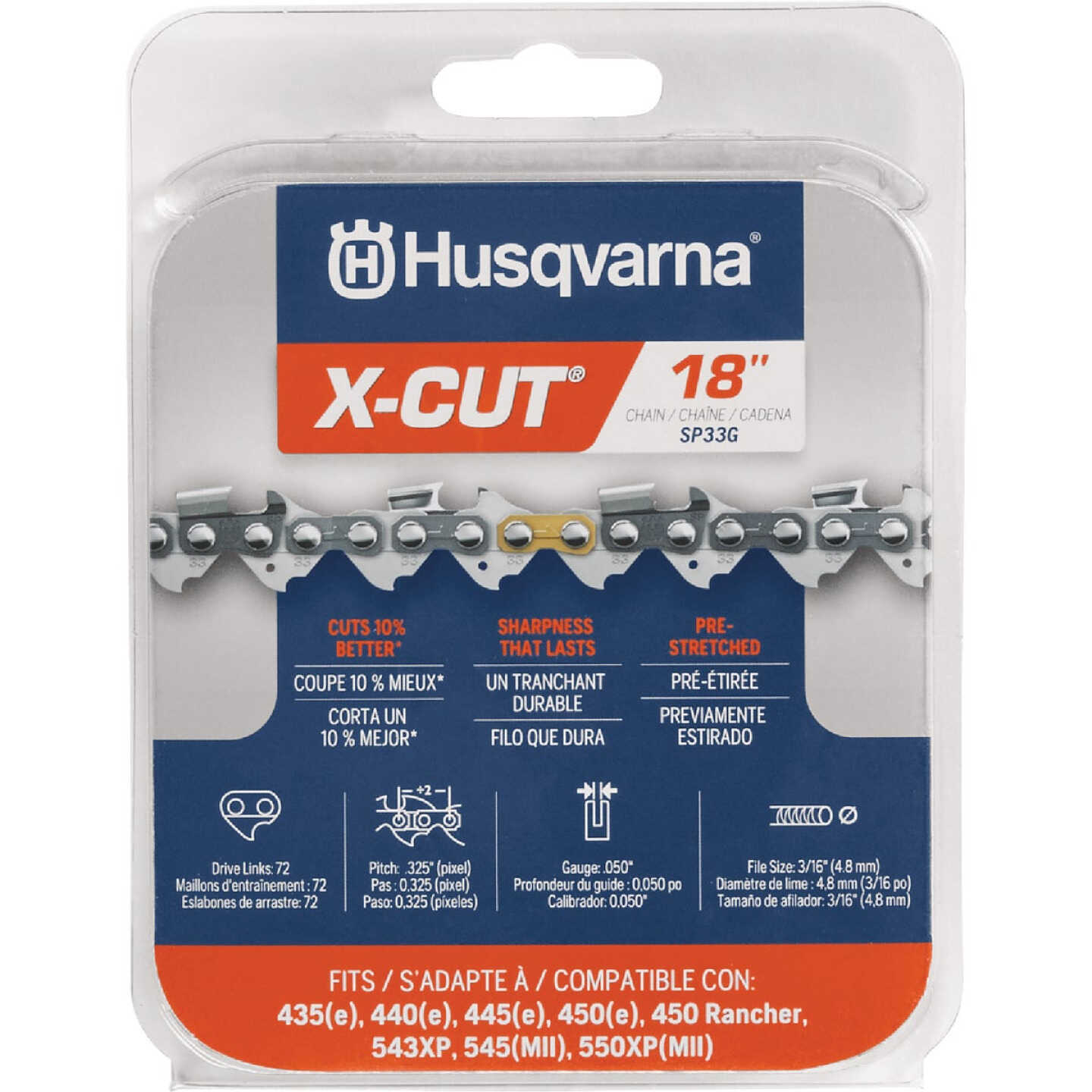 Husqvarna X-Cut 18 In. Pixel Chain Semi-Chisel (CS) Image 1