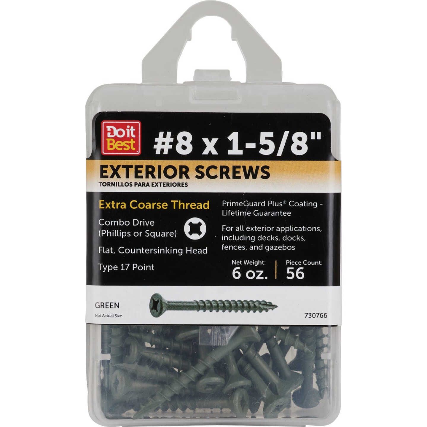 Do it #8 x 1-5/8 In. Primeguard Plus Premium-Coated Combo Bugle-Head Exterior Screw (6 Oz. Pack) Image 1