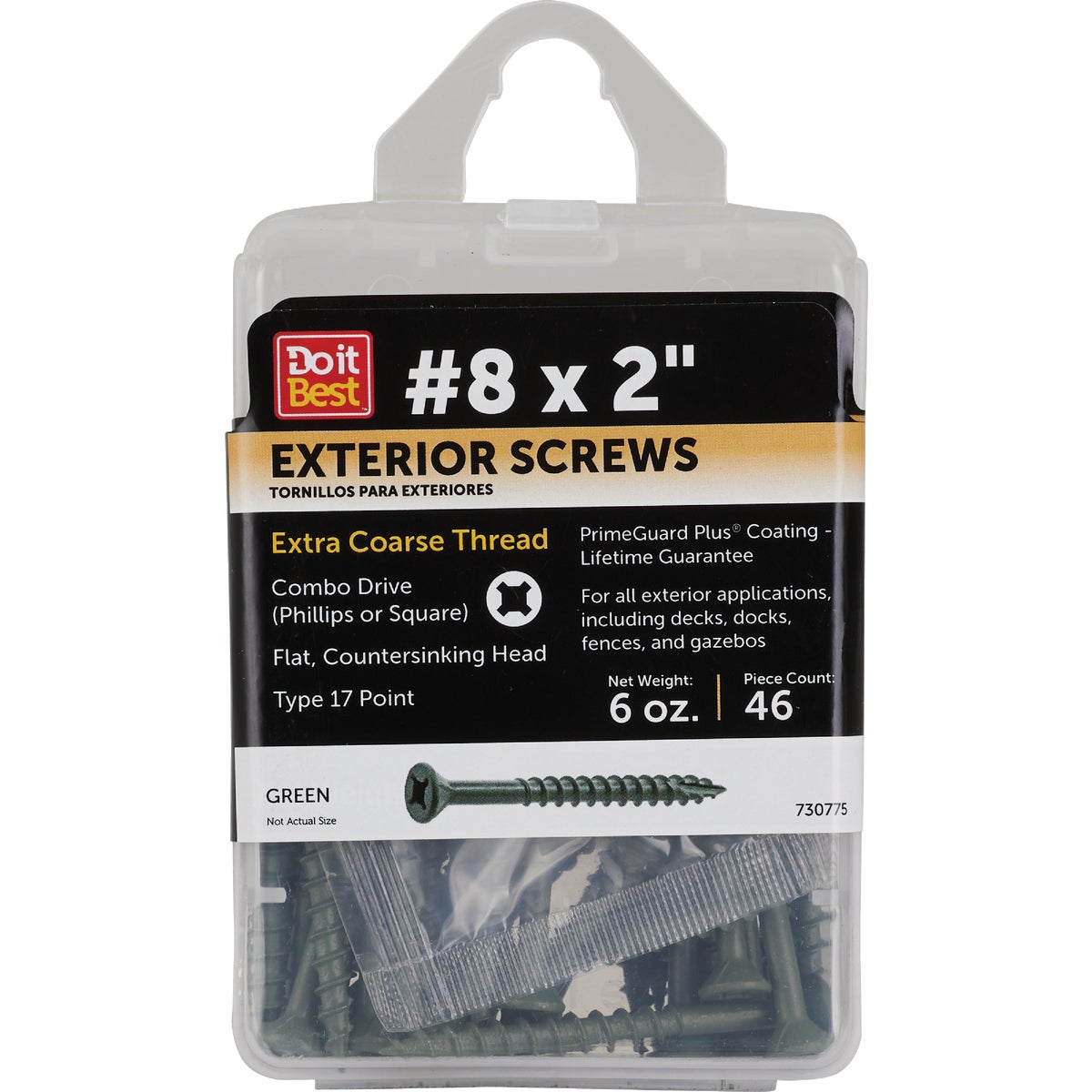 Do it #8 x 2 In. Primeguard Plus Premium-Coated Combo Bugle-Head Exterior Screw (6 Oz. Pack)  Image 1