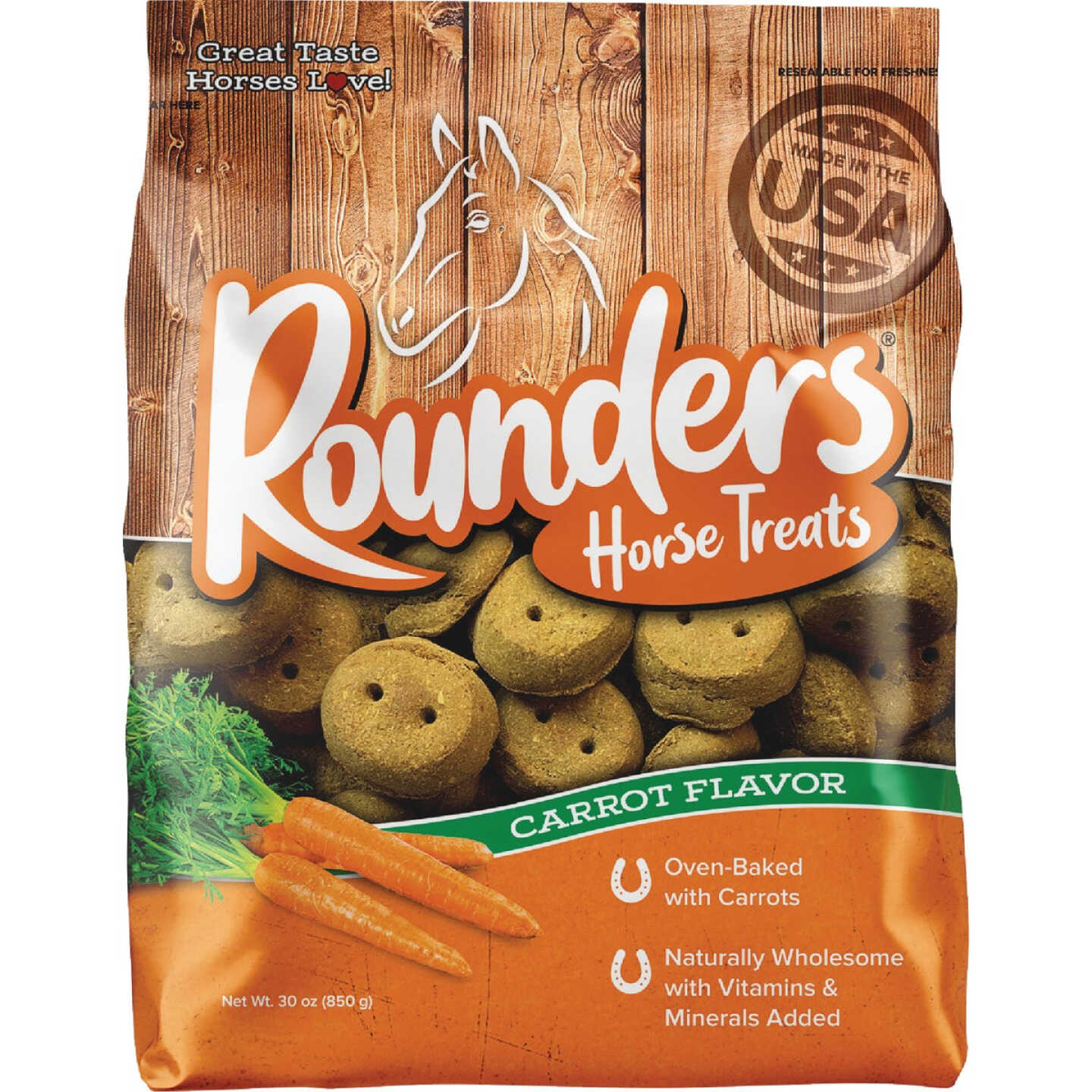 Kent Rounders 30 Oz. Carrot Horse Treats Image 1