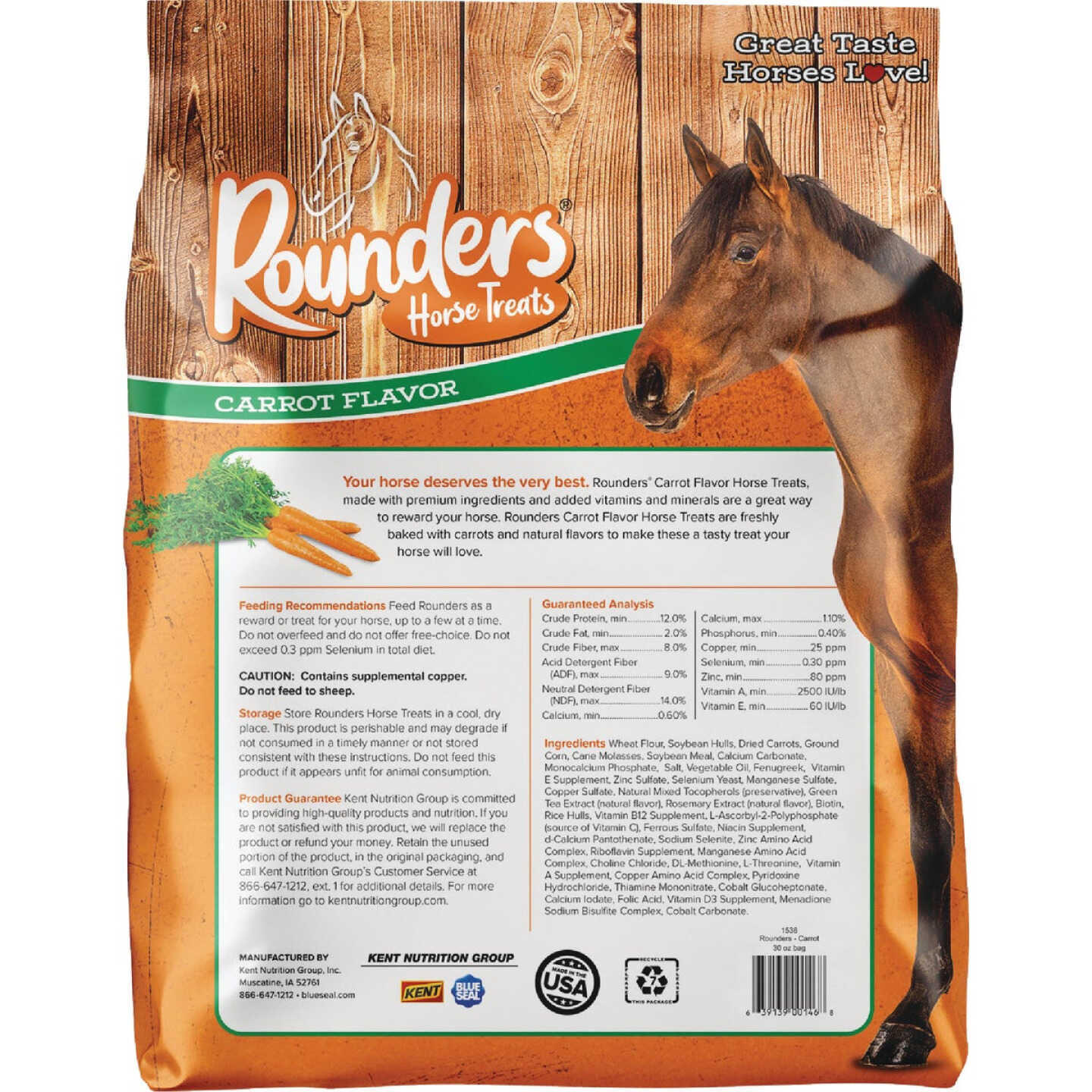Kent Rounders 30 Oz. Carrot Horse Treats Image 5