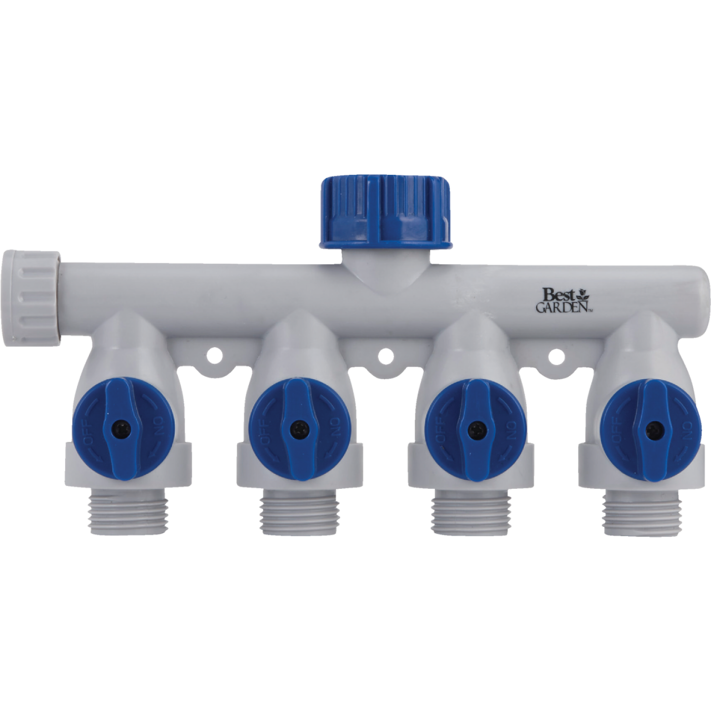 Best Garden Poly 4-Way Connector Hose Shutoff Manifold Image 3