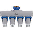 Best Garden Aluminum 4-Way Connector Hose Shutoff Manifold Image 1