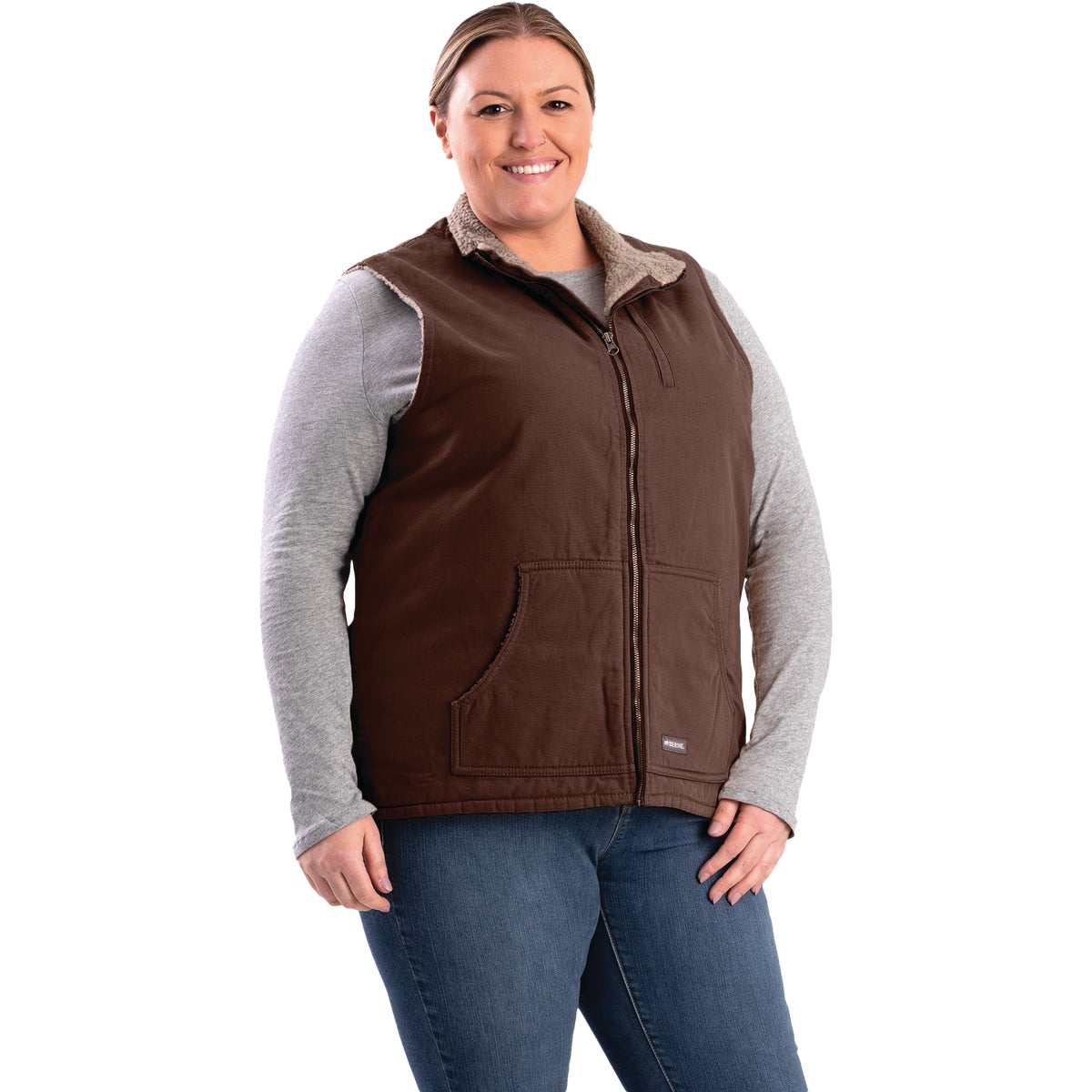 Berne Softstone Women's Small Tuscan Sherpa-Lined Vest