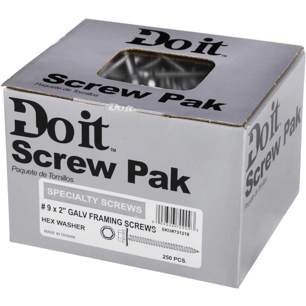 Do it #9 x 2 In. Hex Washered Galvanized Framing Screw (250-Count) Image 3