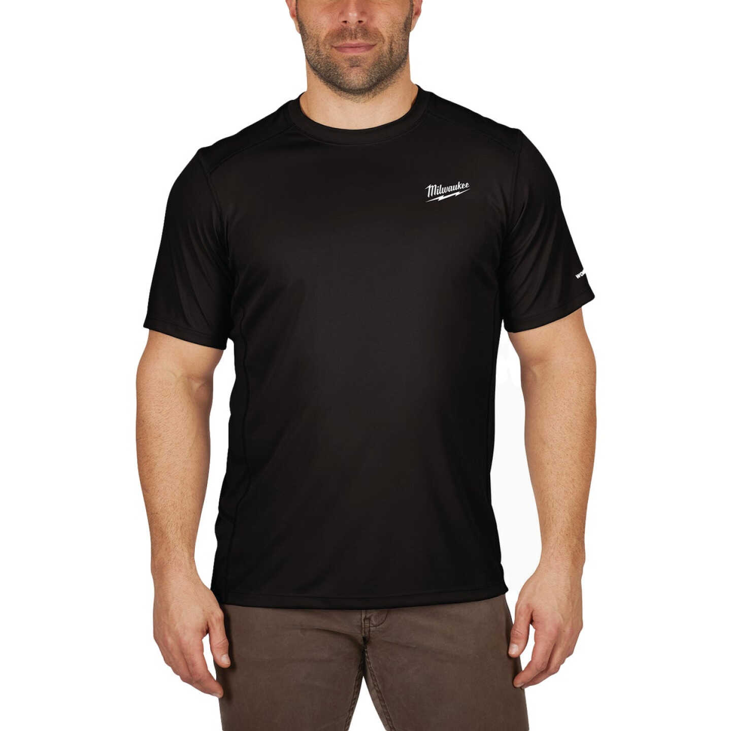 Milwaukee WorkSkin Men's Large Black Short Sleeve Lightweight Performance Shirt Image 1