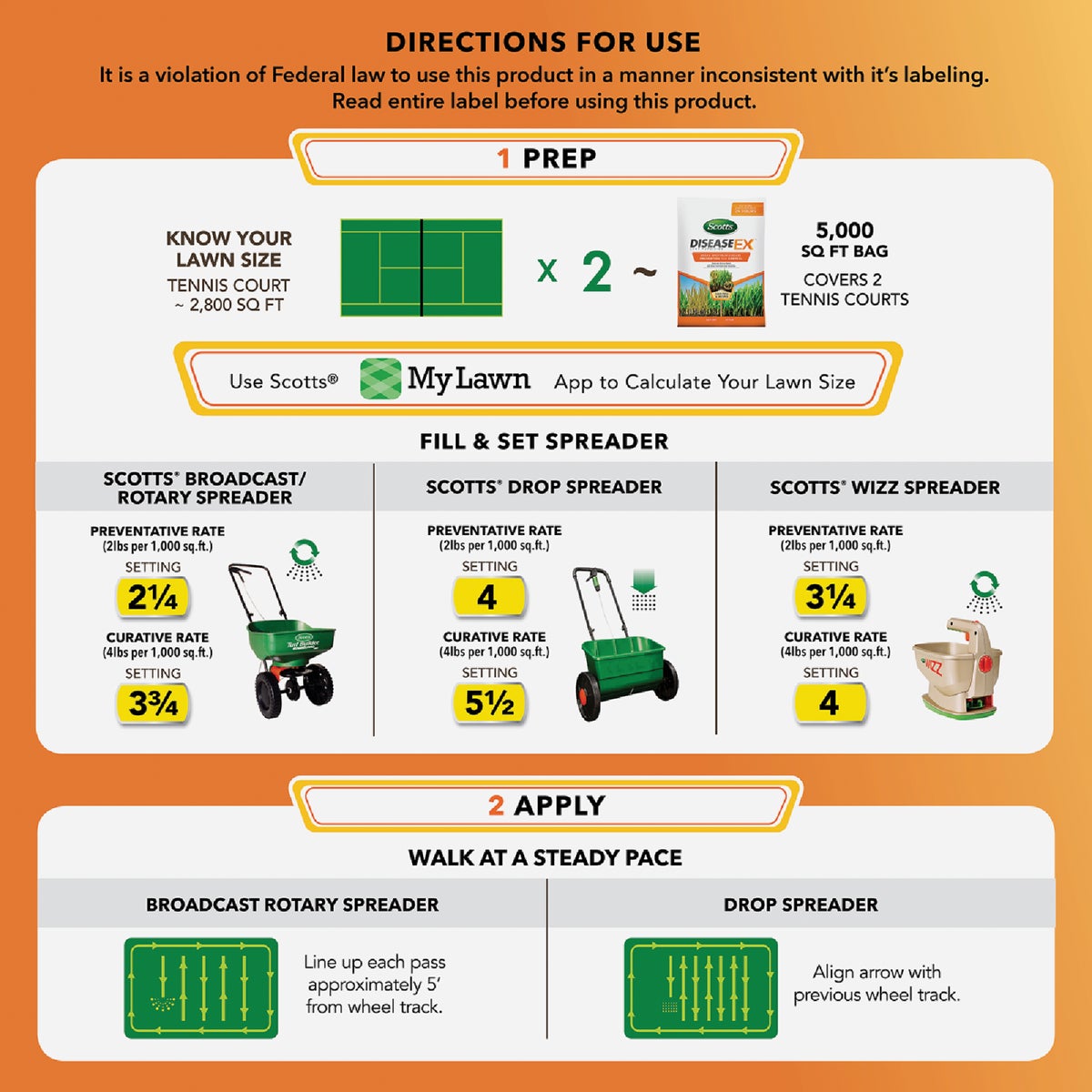 Scotts DiseaseEx 10 Lb. 5000 Sq. Ft. Broad Spectrum Disease Prevention and Control Lawn Fungicide Image 3