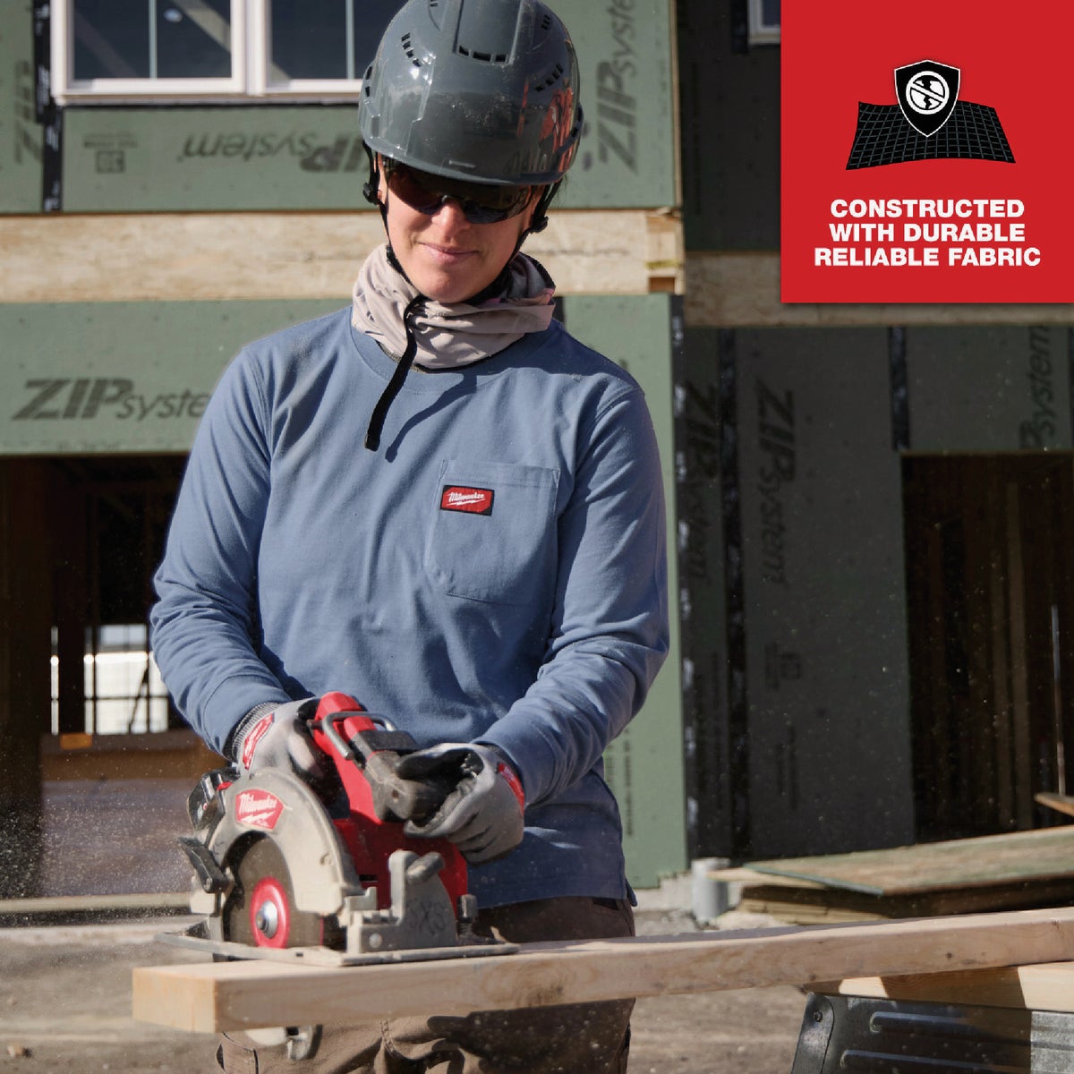 Milwaukee GRIDIRON Women's Large Gray Long Sleeve Pocket T-Shirt Image 4